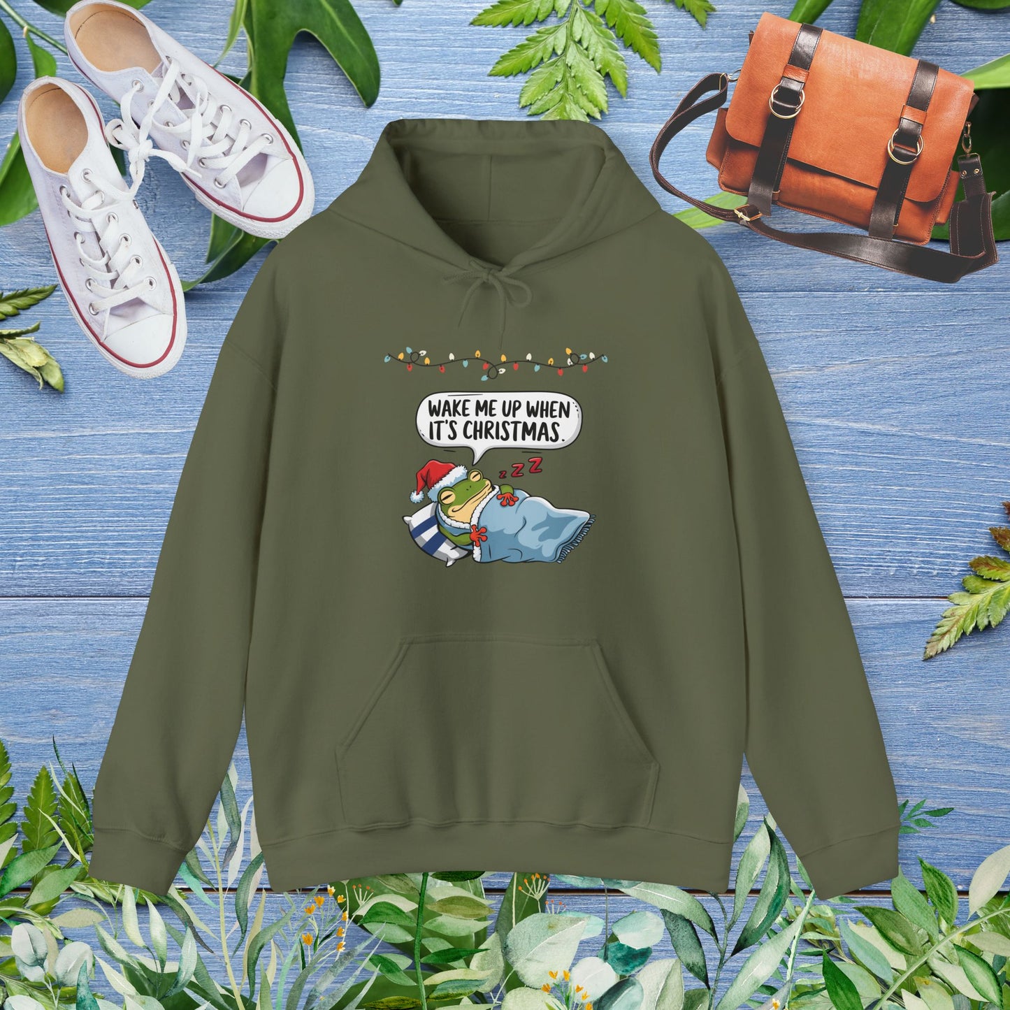 Wake Me Up When It Is Christmas, Froggy Unisex Hoodie - furevermama