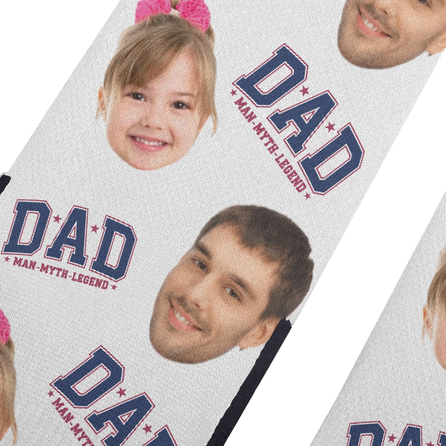 Dad The Legend Personalised Photos Crew Socks