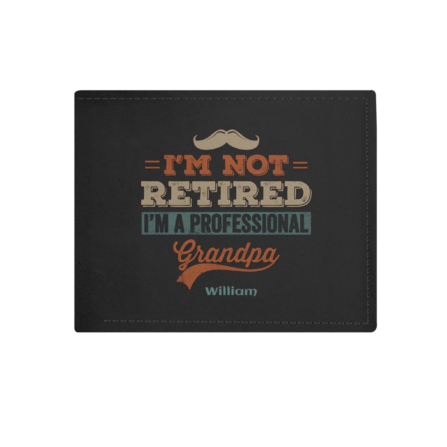 Professional Grandpa Wallet - Personalised Top-Grain Leather Wallet Paper Folded Wallet