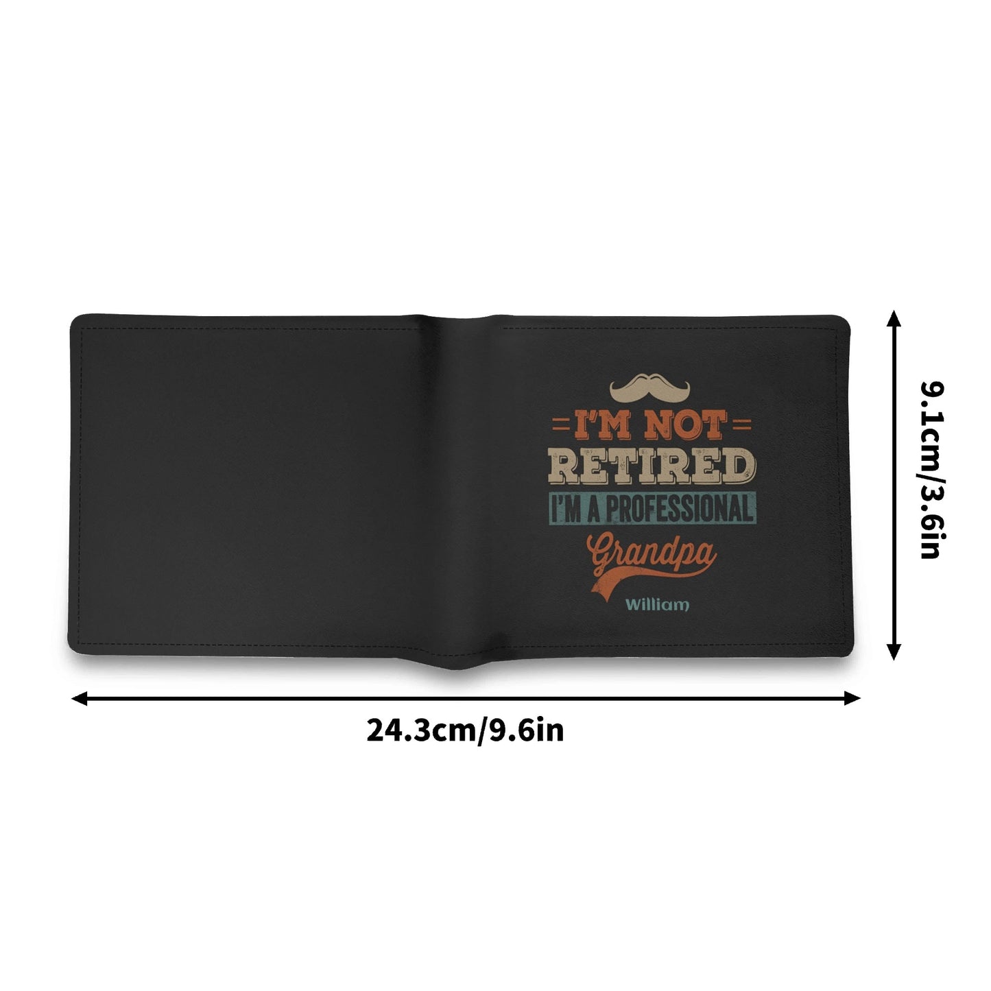 Professional Grandpa Wallet - Personalised Top-Grain Leather Wallet Paper Folded Wallet
