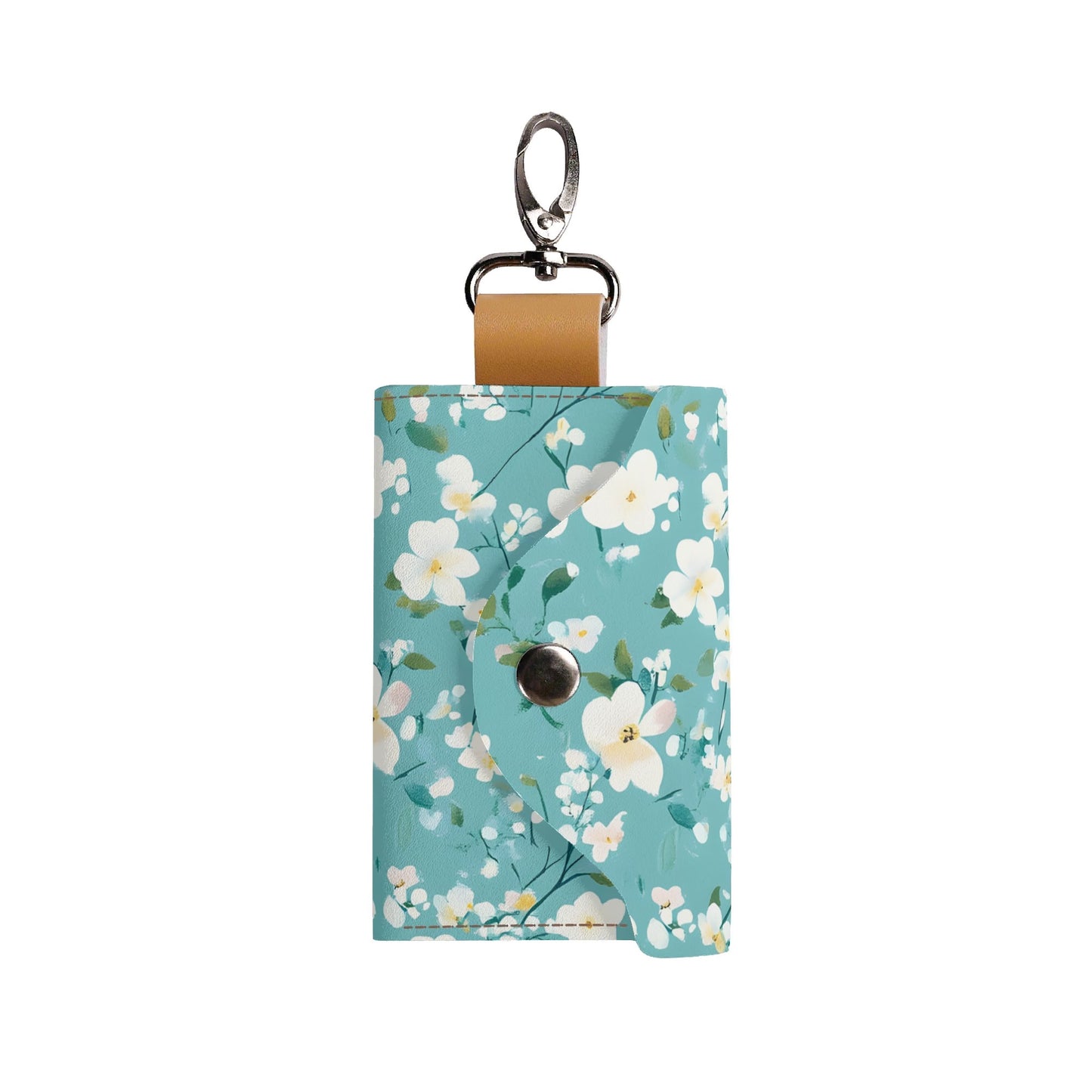 Spring Floral Custom Photo Key Chain Purse