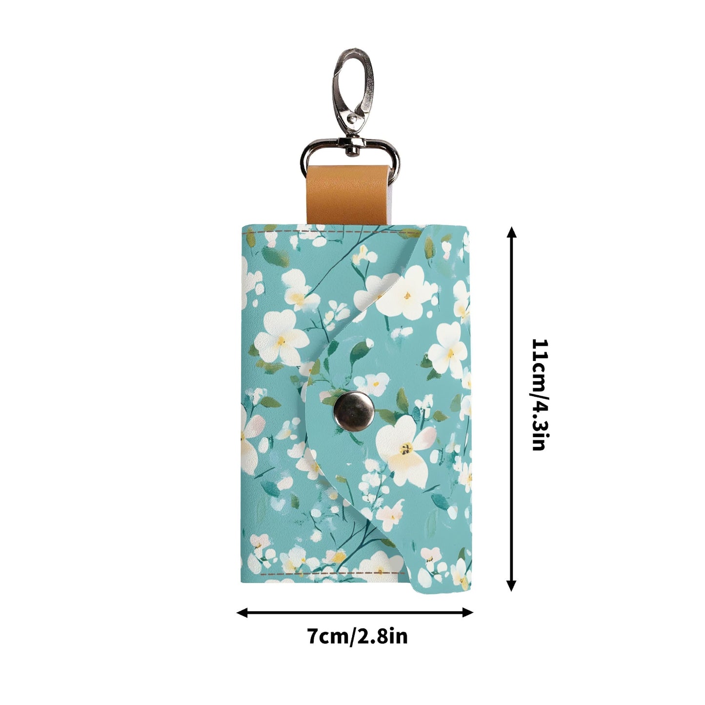 Spring Floral Custom Photo Key Chain Purse