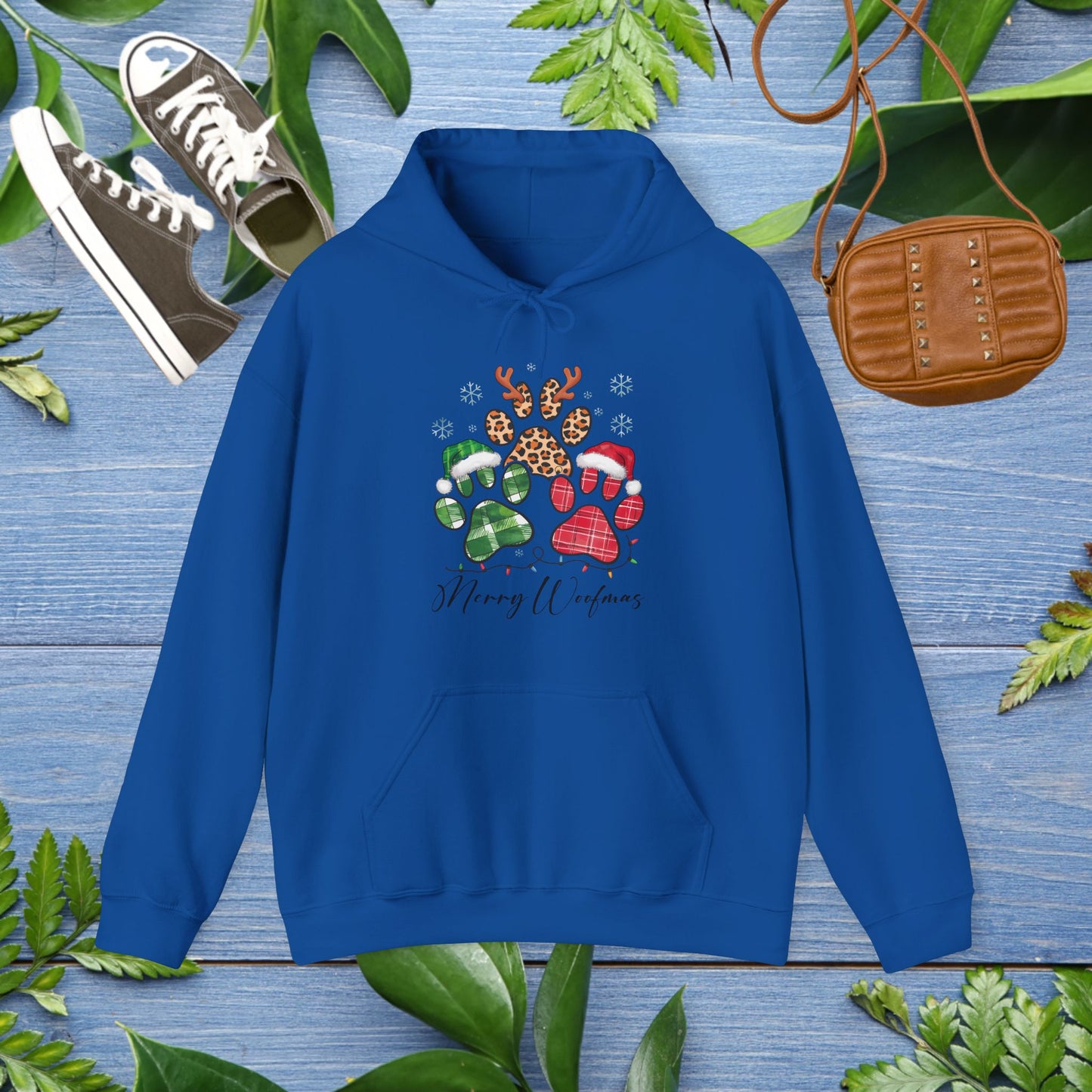 Merry Woofmas Pawprint Unisex Hoodie - furevermama