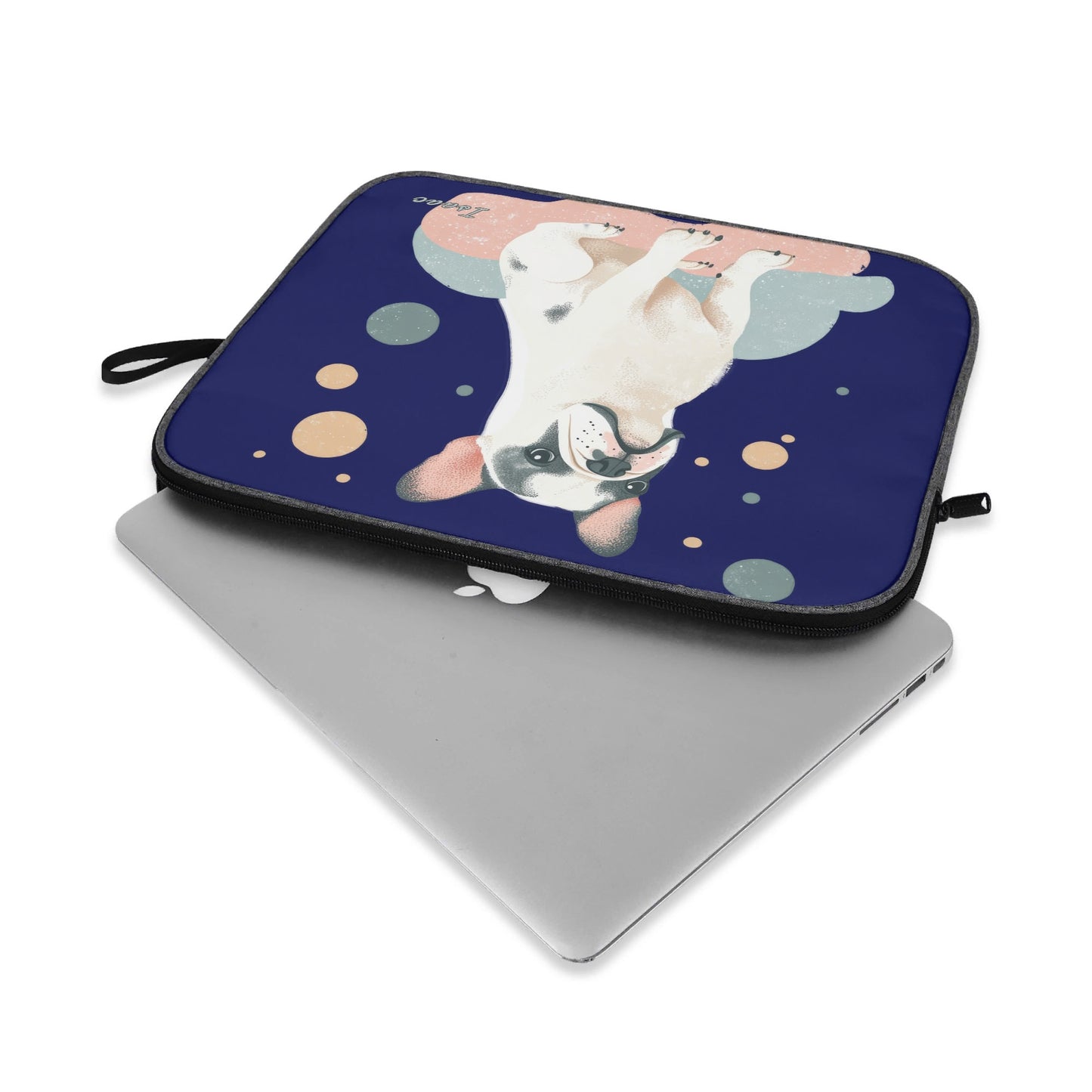 Bulldog Tablet Sleeve - Custom Name 13 inch 14 inch Laptop Bag - Gift For Dog Lovers