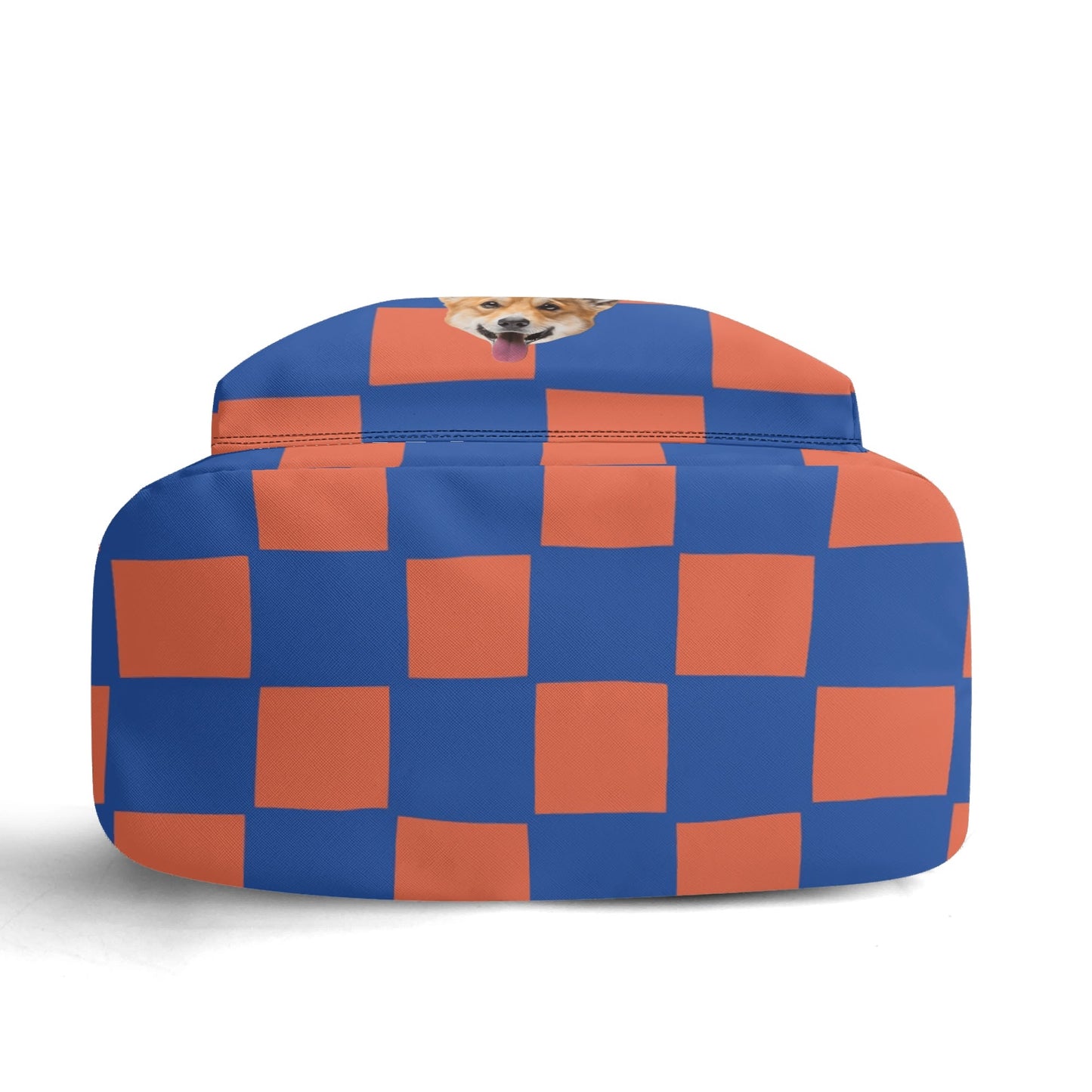 Custom Pet Art Style Checked School Backpack