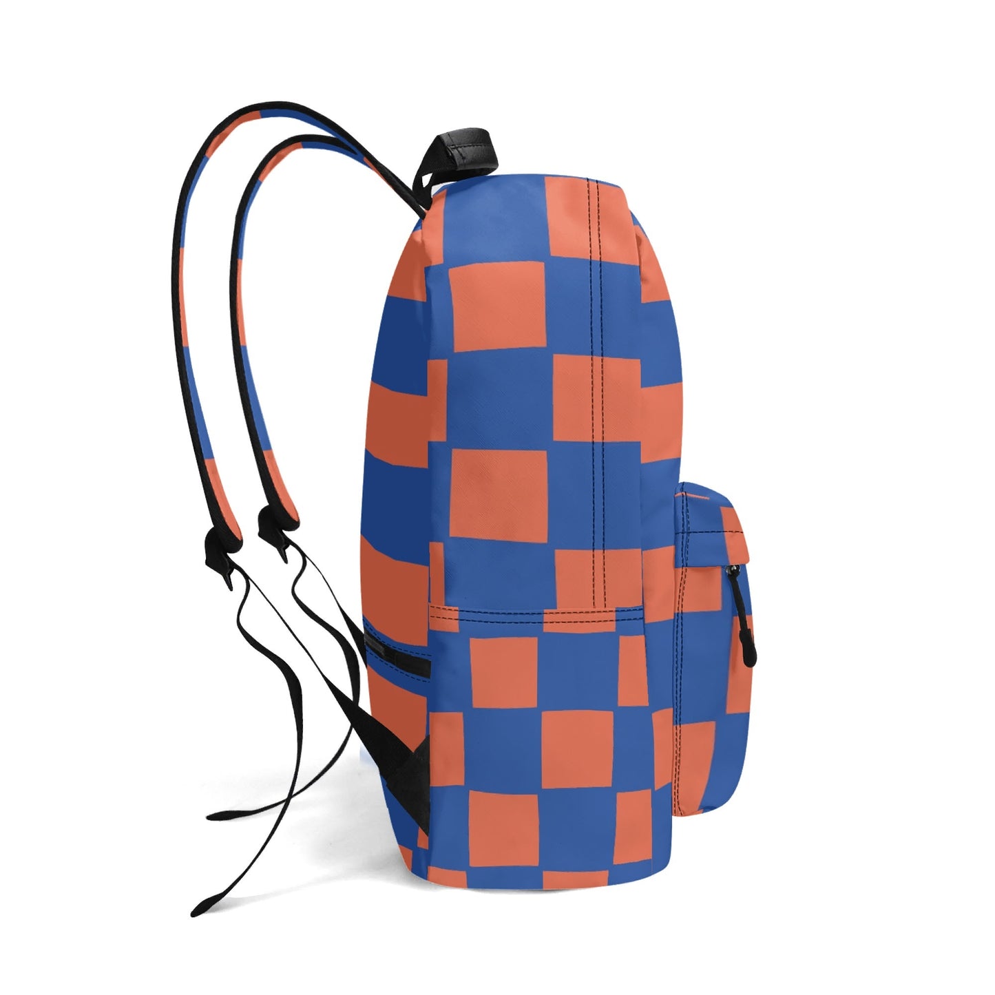 Custom Pet Art Style Checked School Backpack