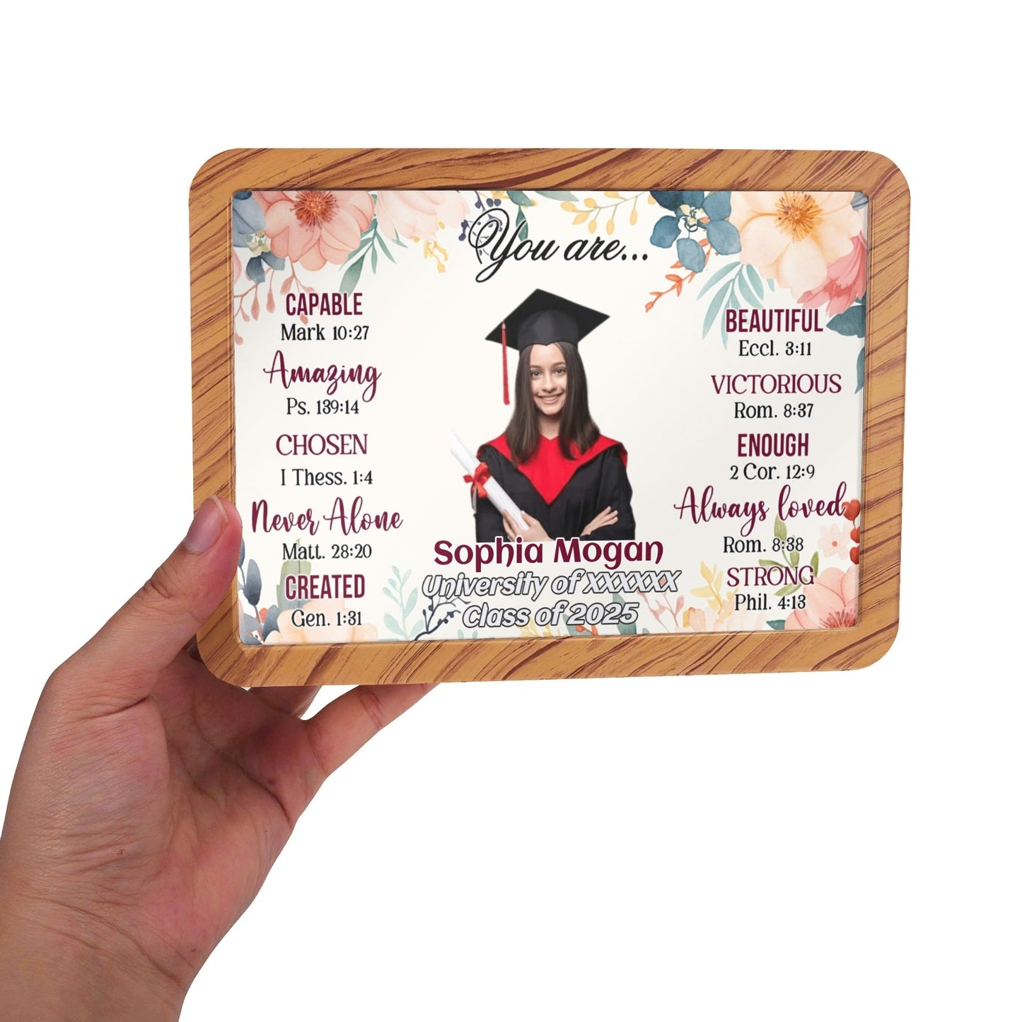 Class 2025 Graduation - Personalized Horizontal Acrylic Magic Mirror Photo Frame