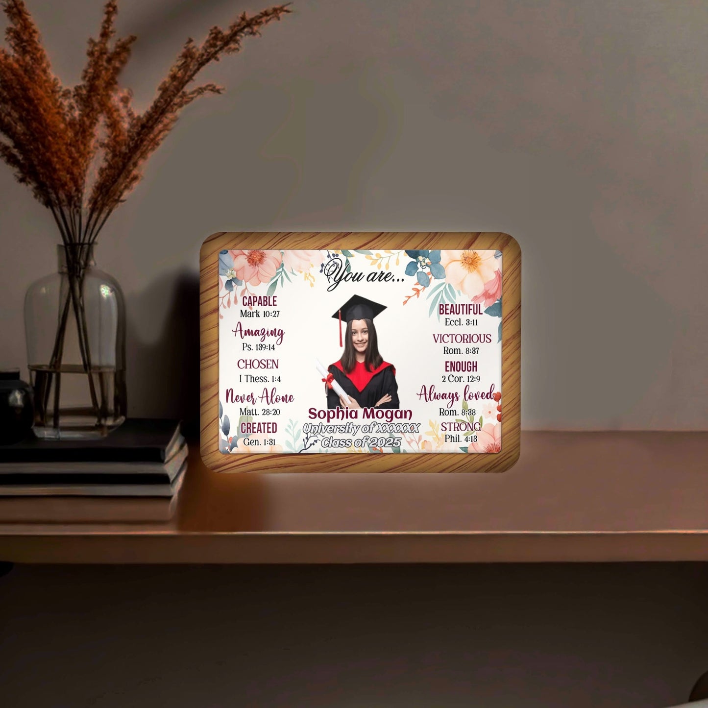 Class 2025 Graduation - Personalized Horizontal Acrylic Magic Mirror Photo Frame