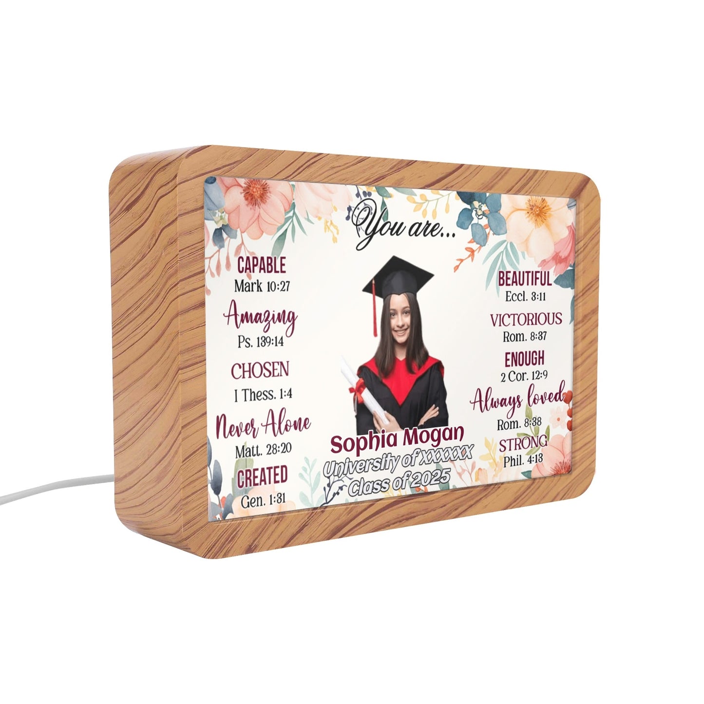 Class 2025 Graduation - Personalized Horizontal Acrylic Magic Mirror Photo Frame