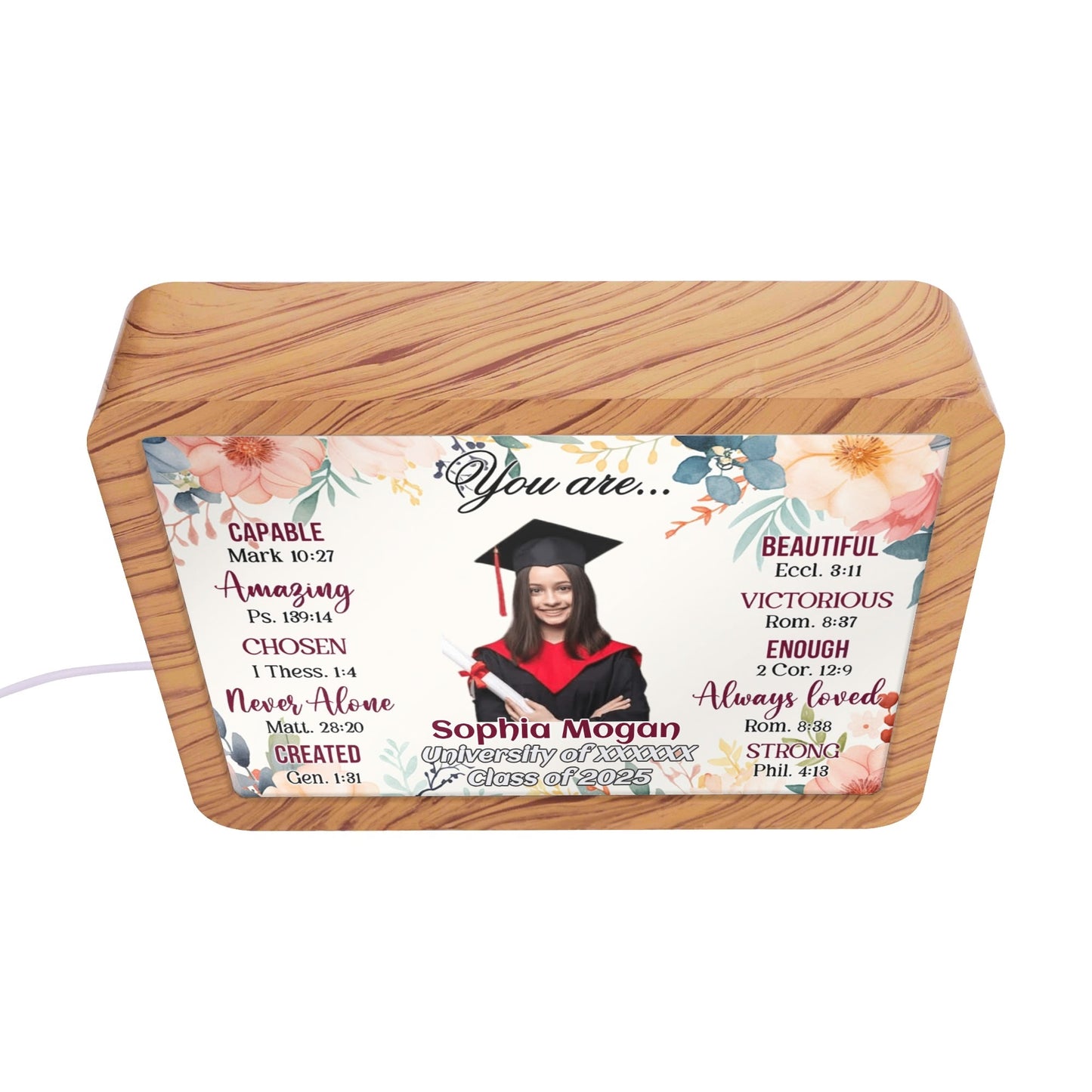 Class 2025 Graduation - Personalized Horizontal Acrylic Magic Mirror Photo Frame
