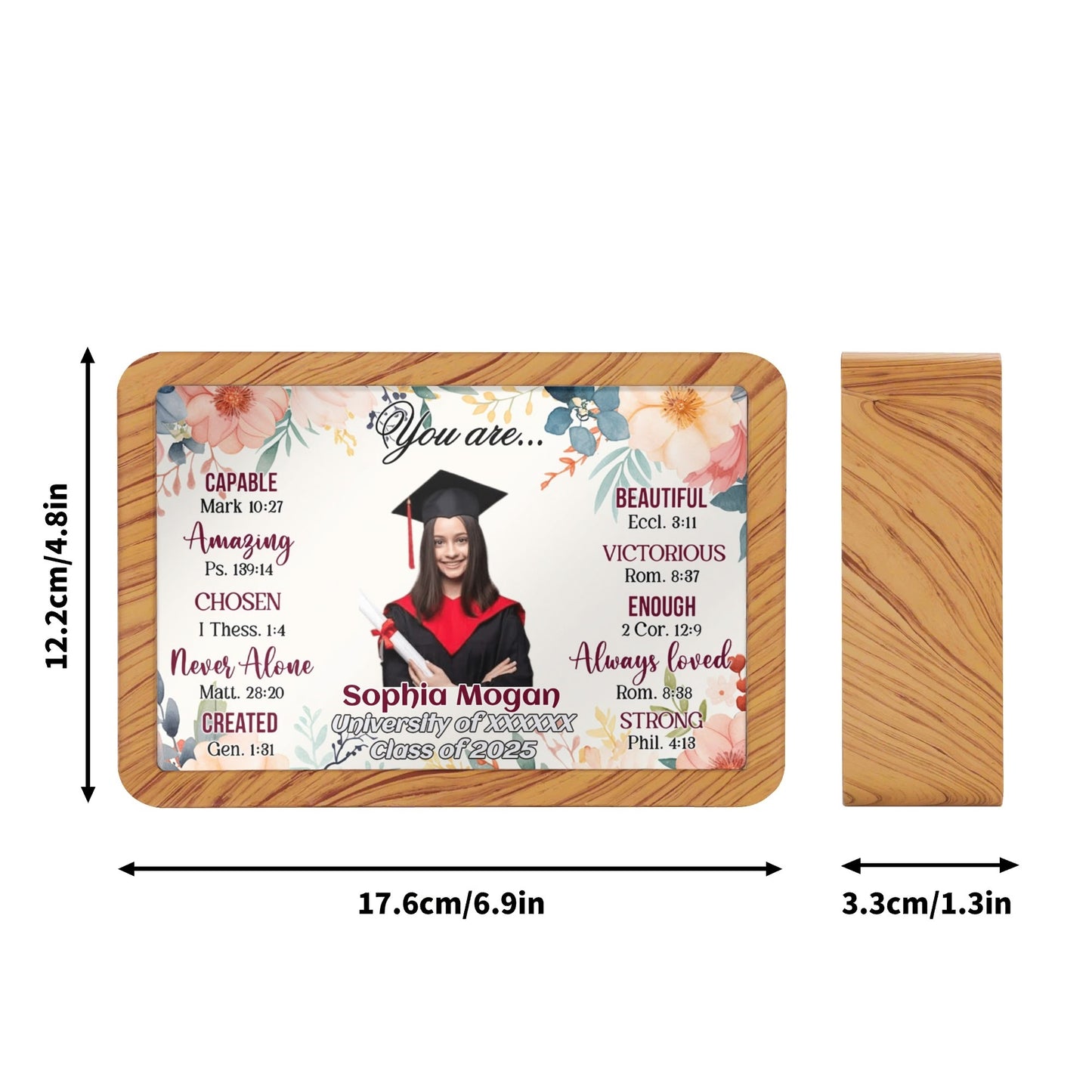 Class 2025 Graduation - Personalized Horizontal Acrylic Magic Mirror Photo Frame