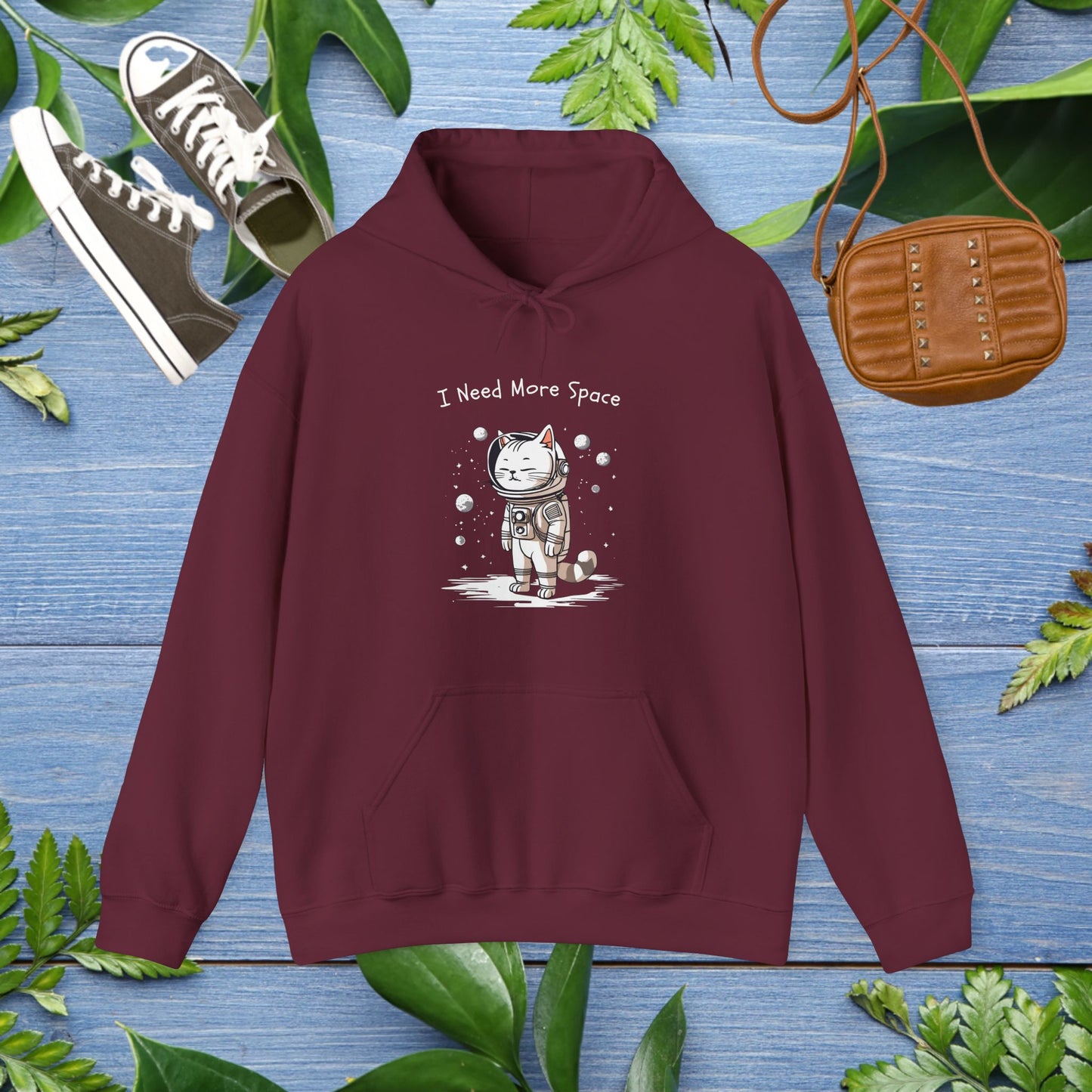Space Cat Unisex Hoodie - I Need More Space - furevermama