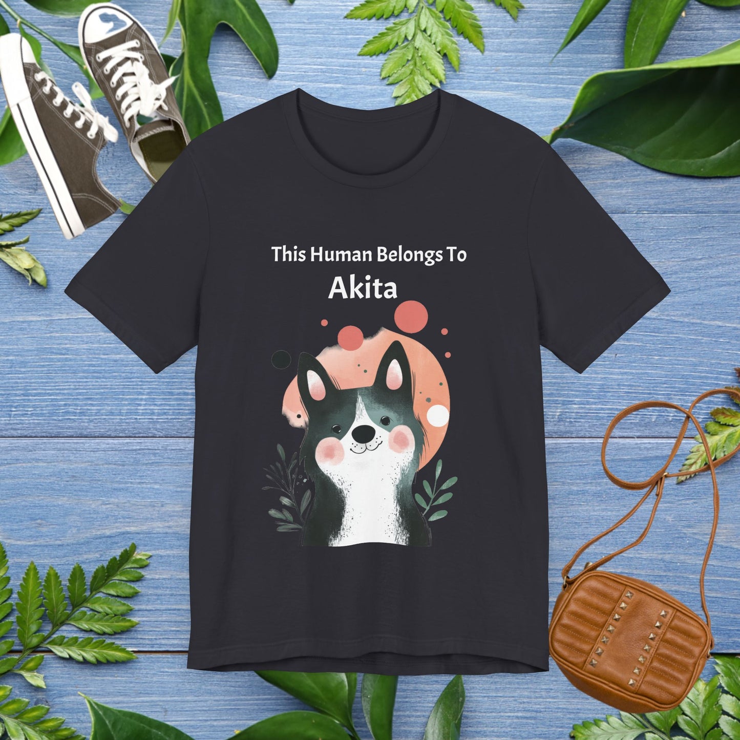 This Human Belongs To Akita T-Shirt - furevermama