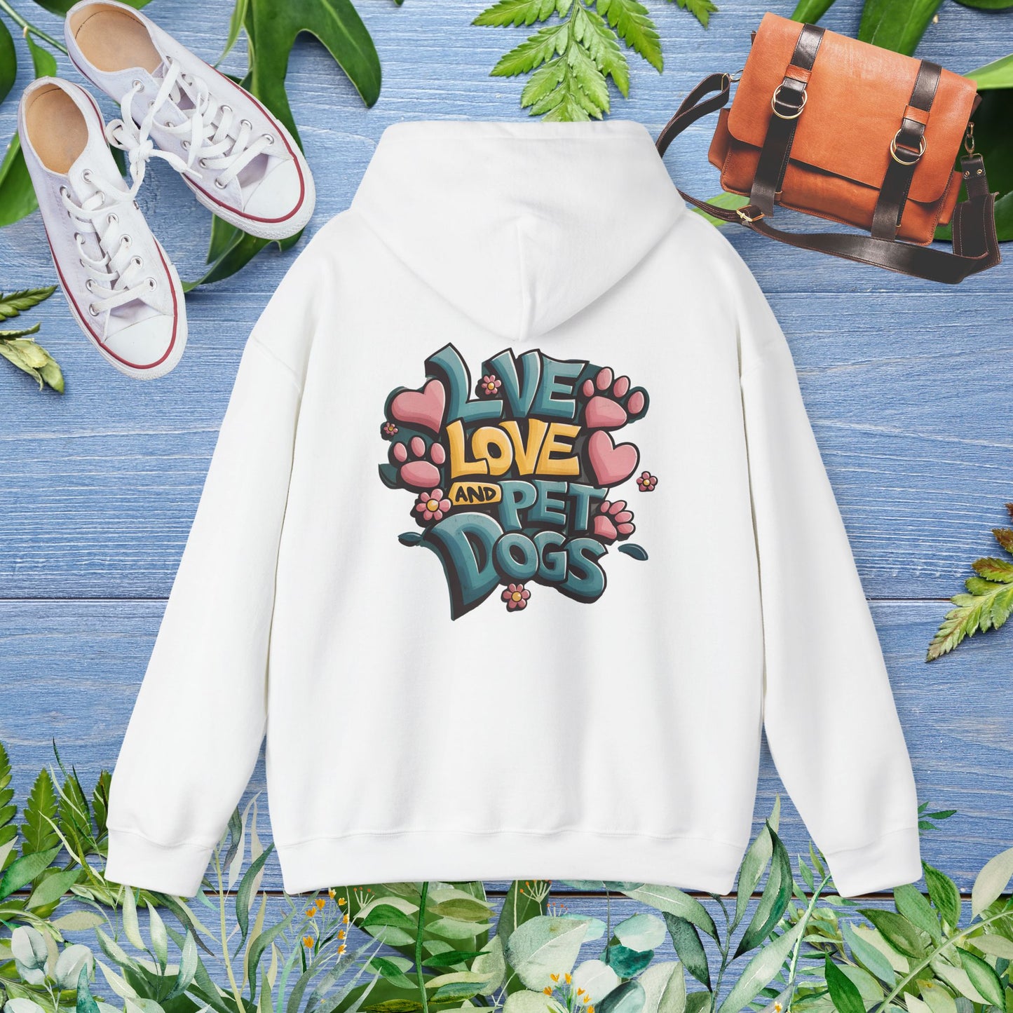 Live Love and Pet Dogs Hoodie (Double-Sided) - furevermama