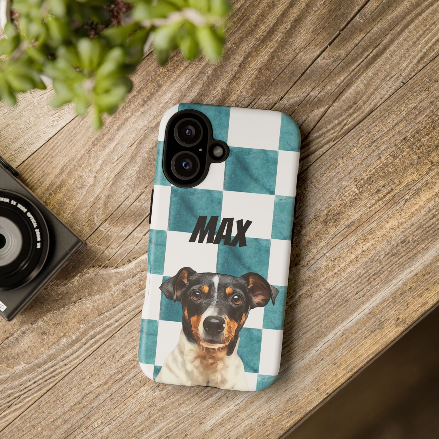 Custom Pet Portrait Phone Case, Checker Edition - furevermama