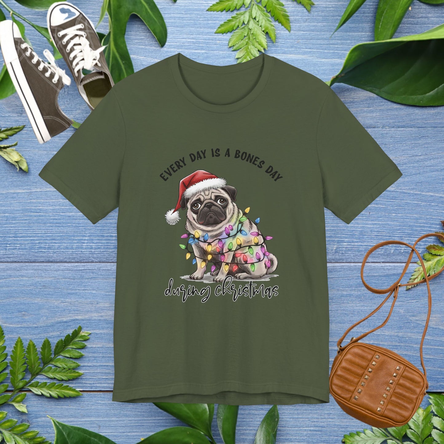 Everyday Is Bones Day During Christmas, Bulldog Unisex T-Shirt - furevermama