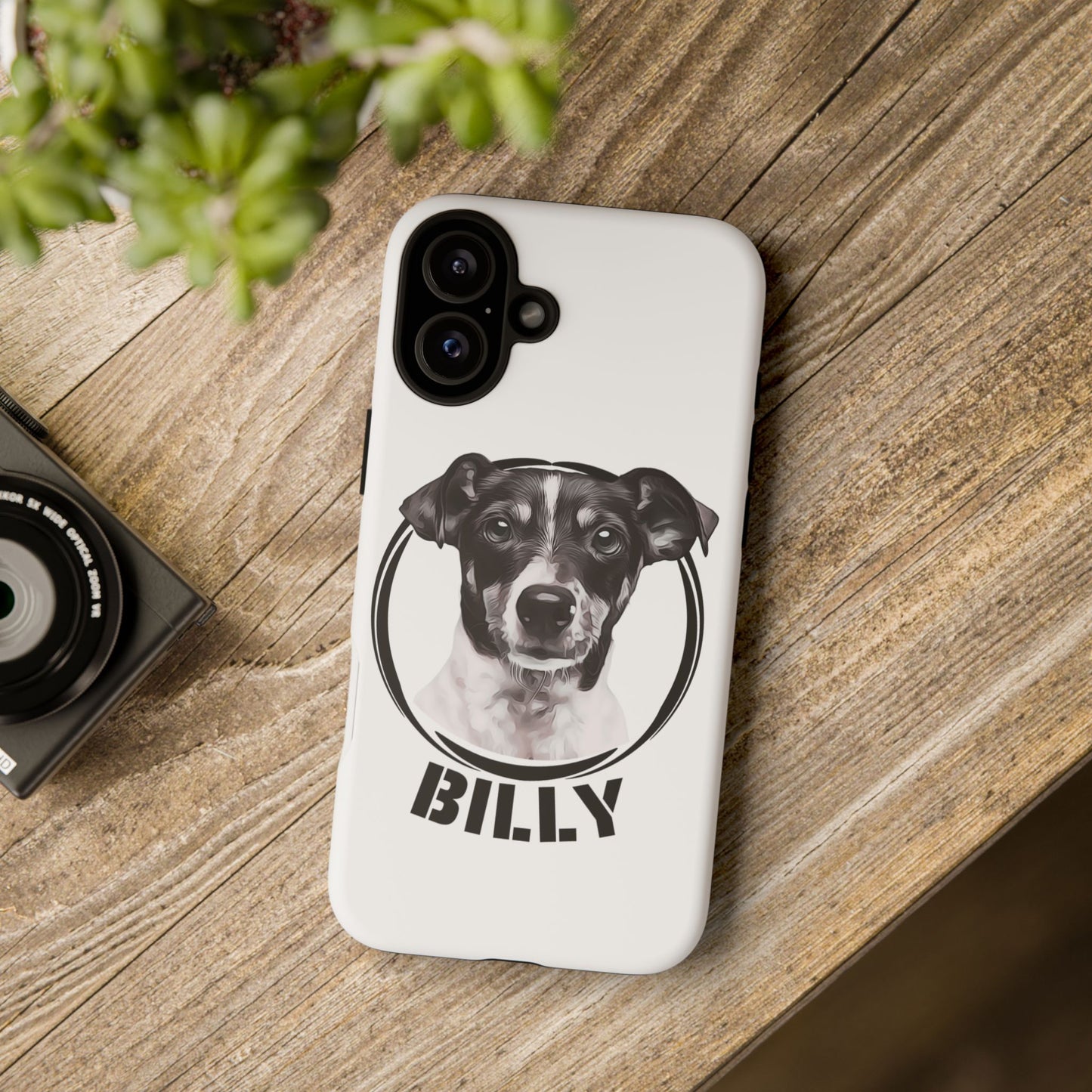 Custom Pet Portrait Phone Case, Black and White - furevermama