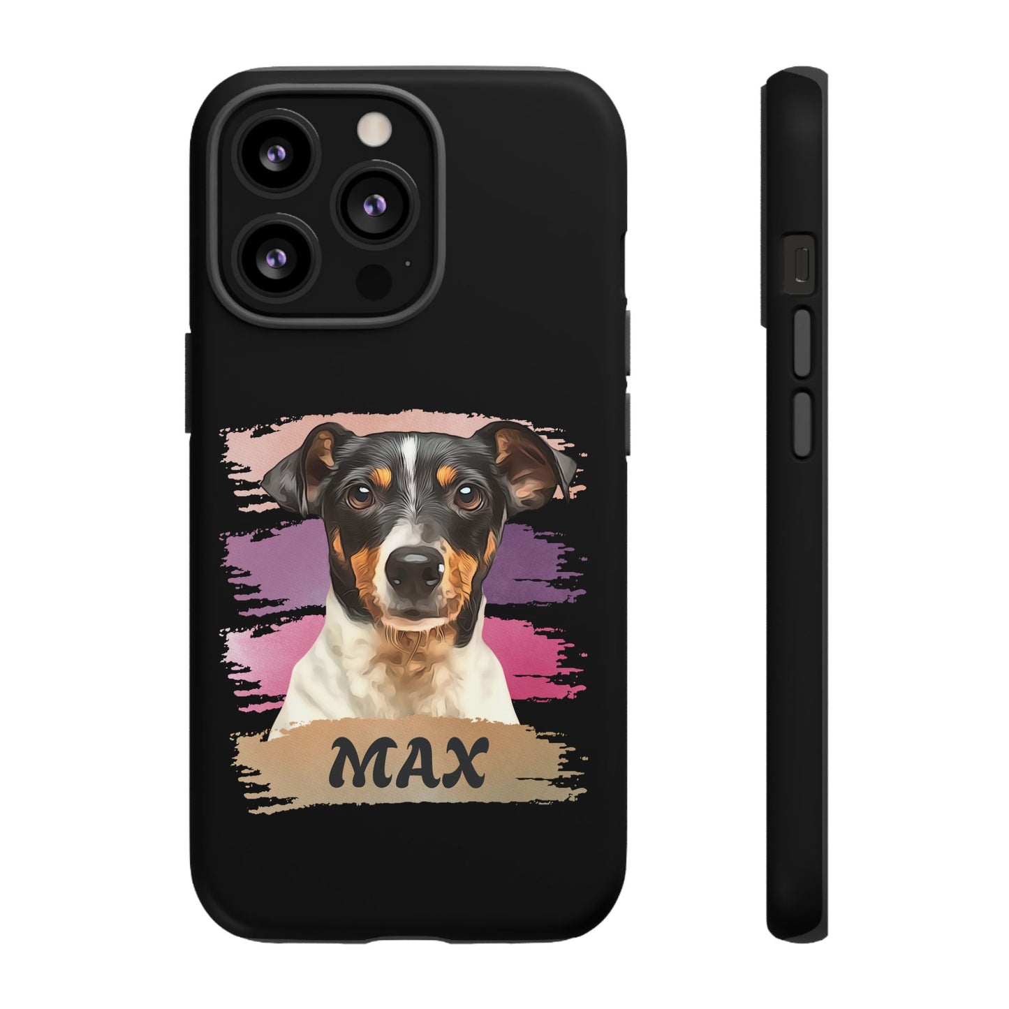 Custom Pet Portrait Phone Case, Pink Brush Edition - furevermama