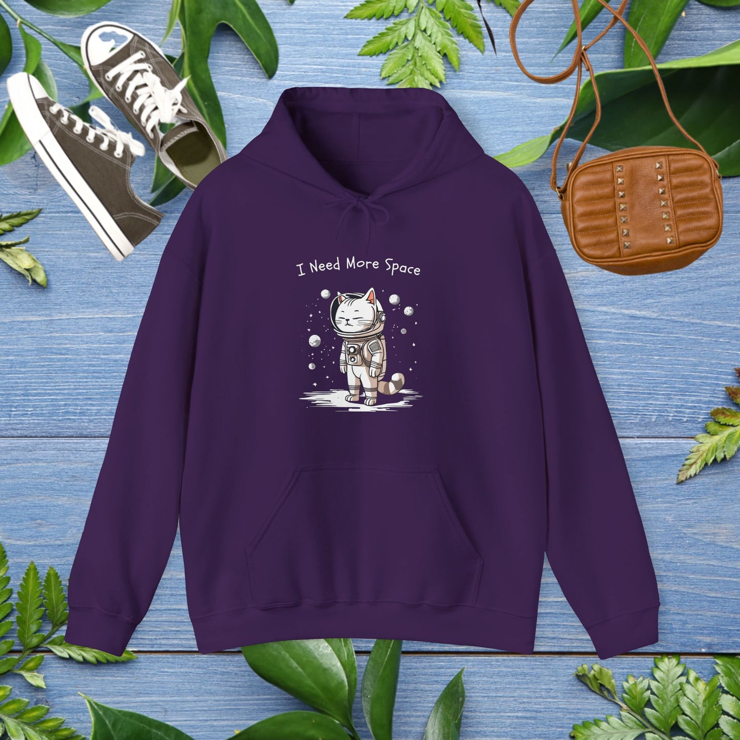 Space Cat Unisex Hoodie - I Need More Space - furevermama