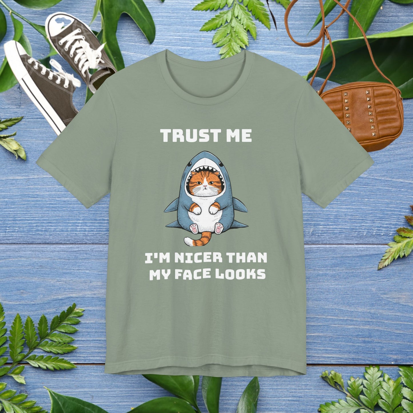 Cat in Shark Costume Unisex T-Shirt - furevermama
