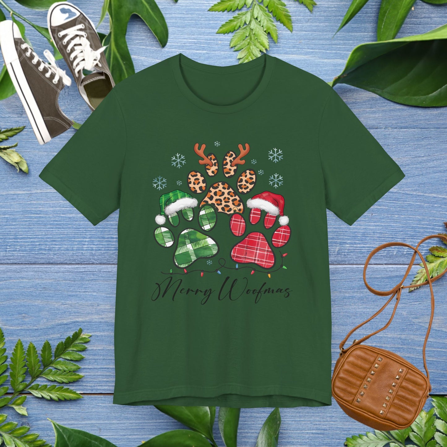 Merry Woofmas, Paw Jersey T-Shirt - furevermama