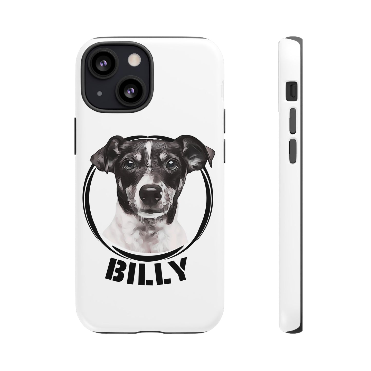 Custom Pet Portrait Phone Case, Black and White - furevermama