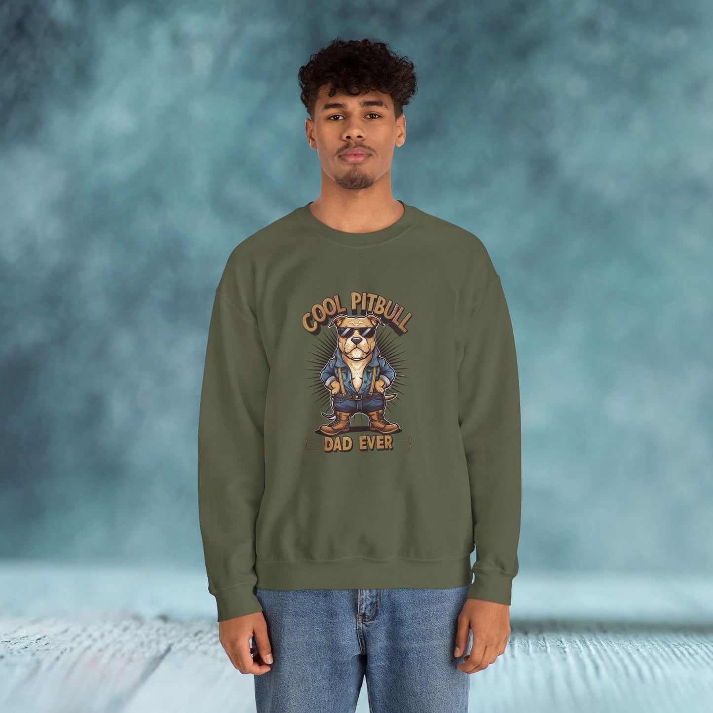 Cool Pitbull Dad Sweatshirt - furevermama