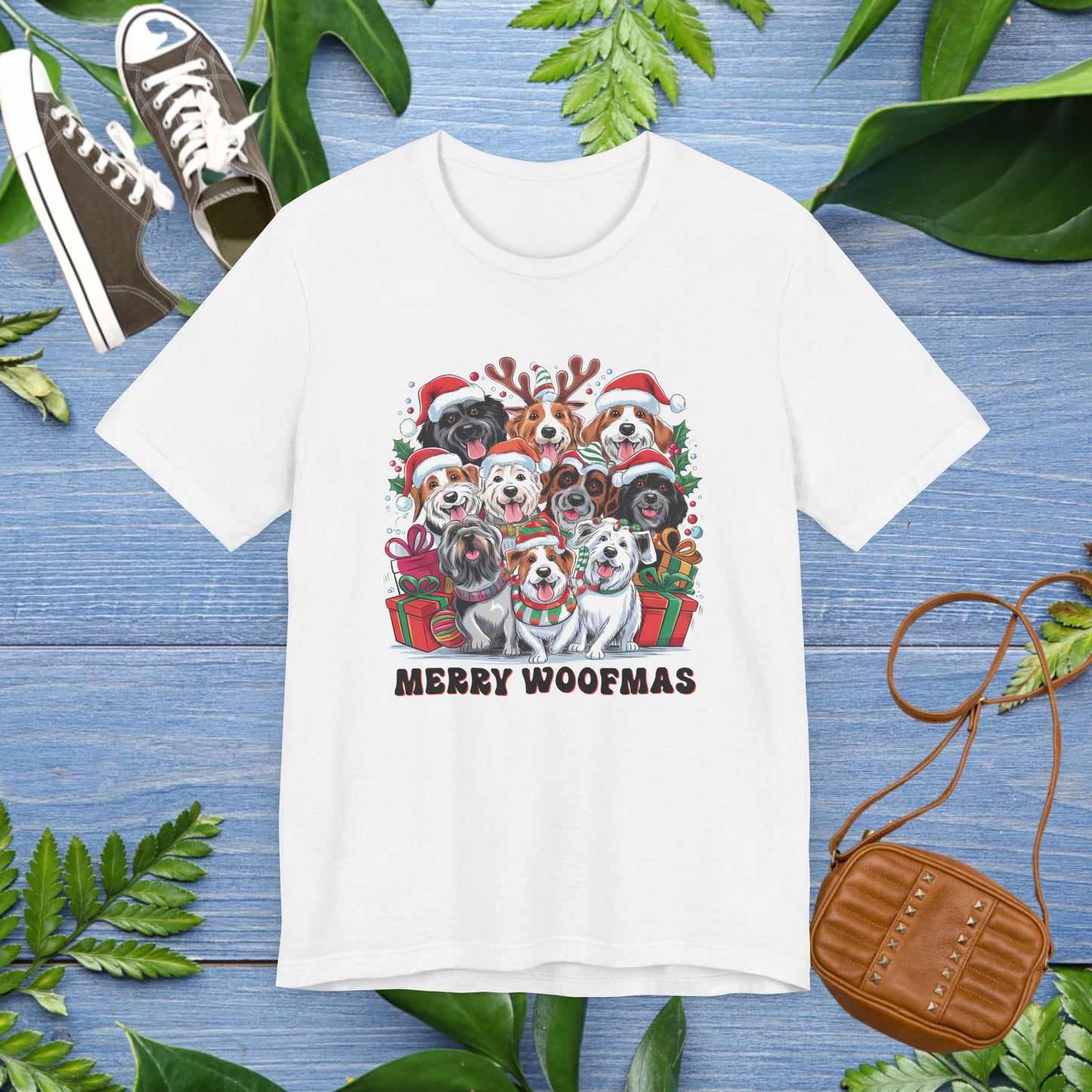 Merry Woofmas With All Dogs Jersey T-Shirt - furevermama