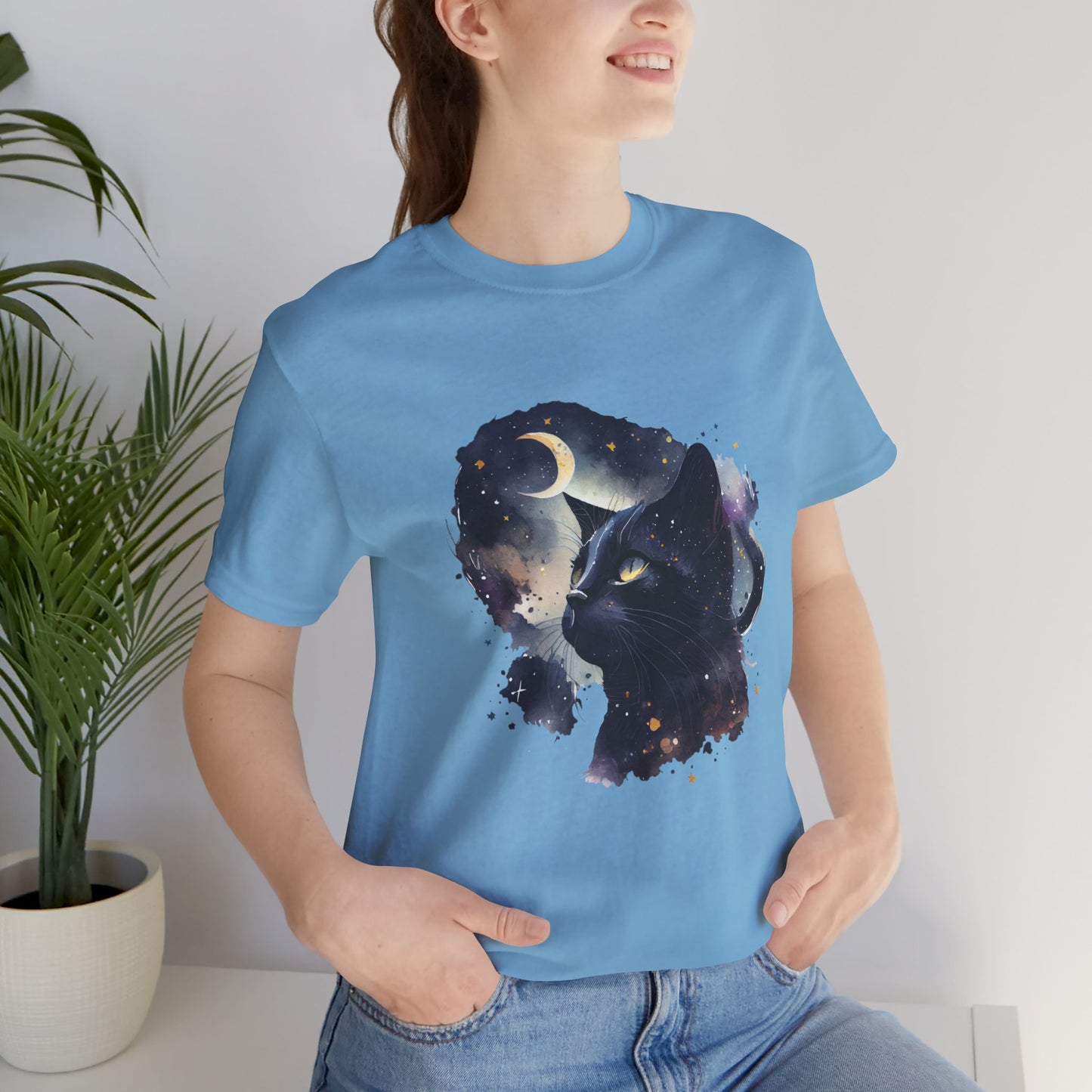 Moon Night Cat Unisex T-Shirt - furevermama