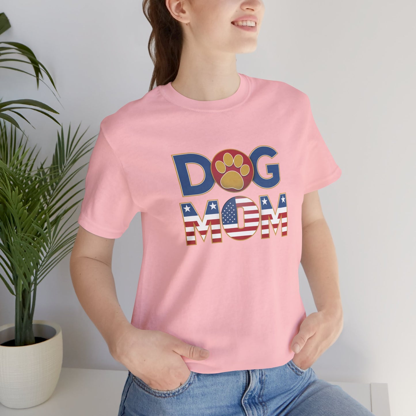USA Patriotic Dog Mom T-Shirt - furevermama