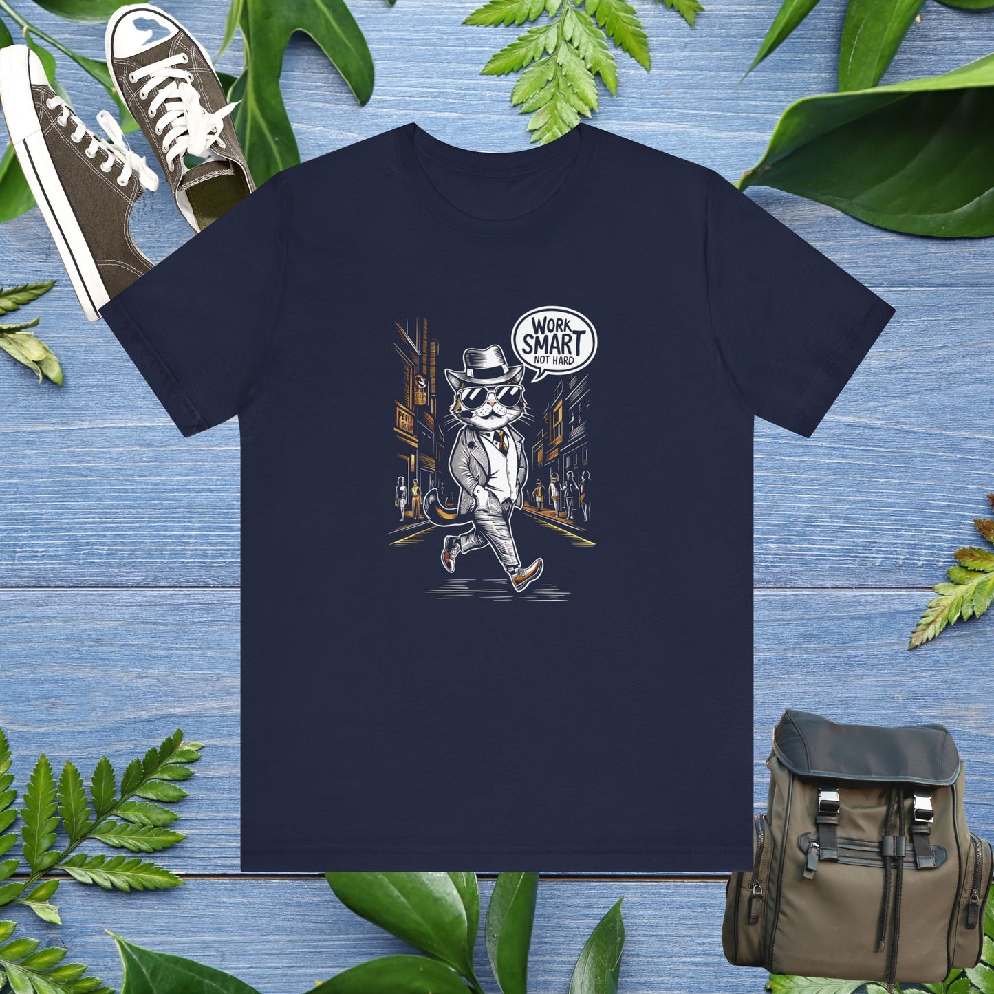 Cat Work Smart Unisex T-Shirt - furevermama