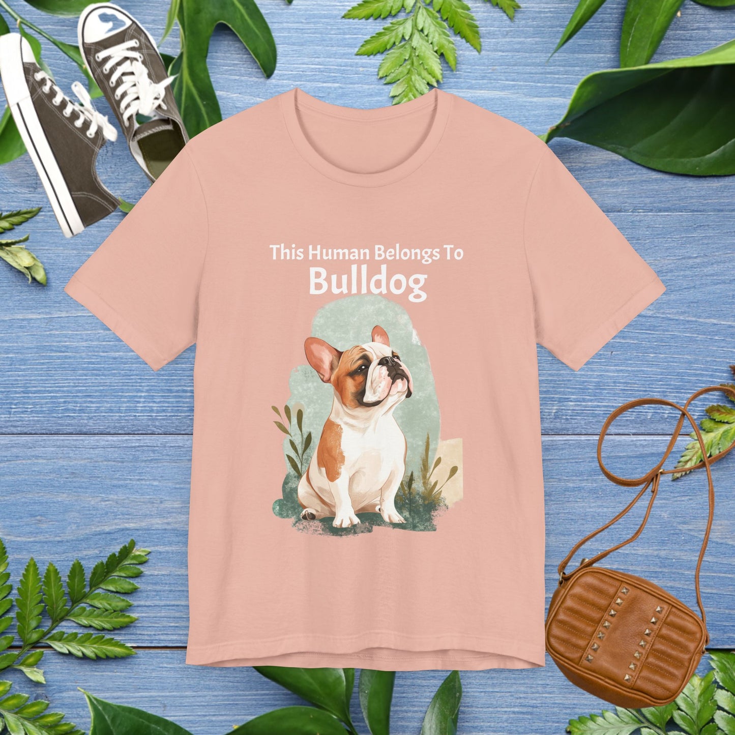 This Human Belongs To Bulldog Jersey Tee - furevermama