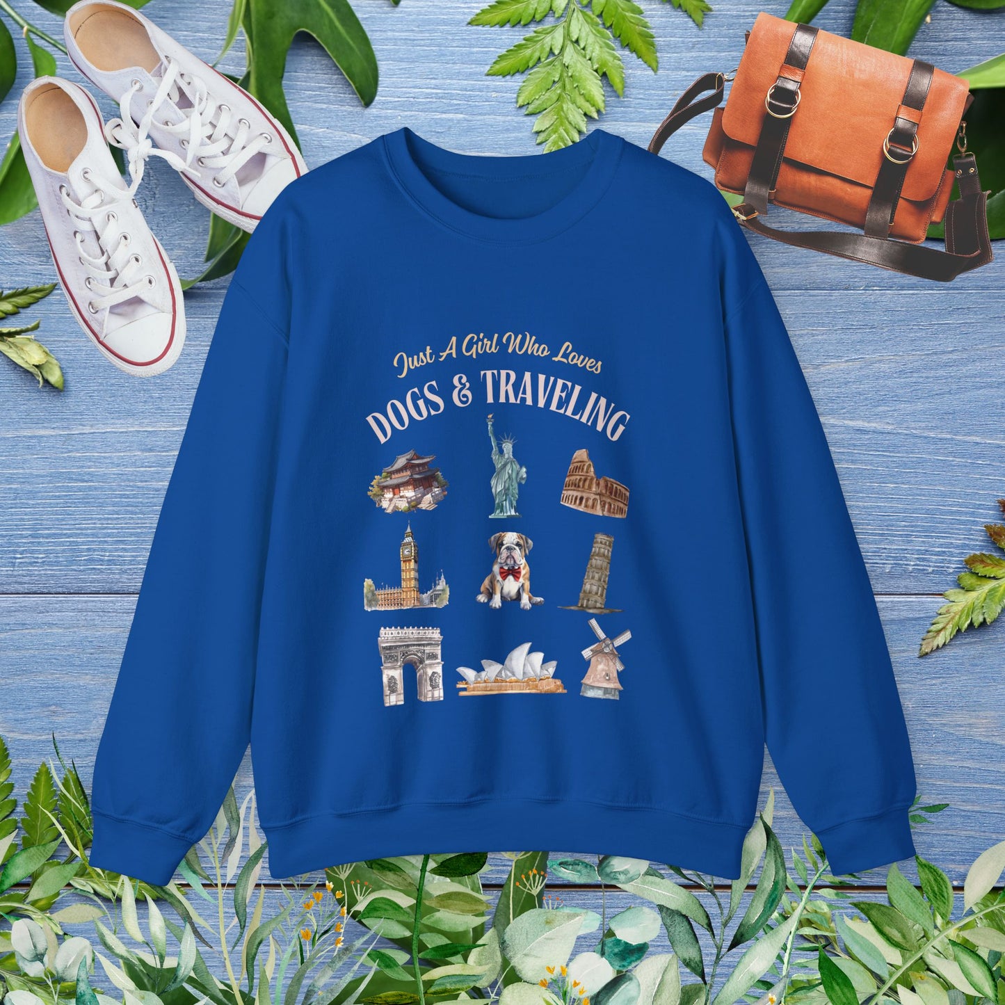 (Custom) Just A Girl Who Loves Dogs and Traveling Sweatshirt - furevermama