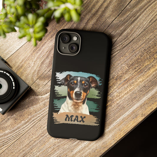 Custom Pet Portrait Phone Case, Green Brush Edition - furevermama