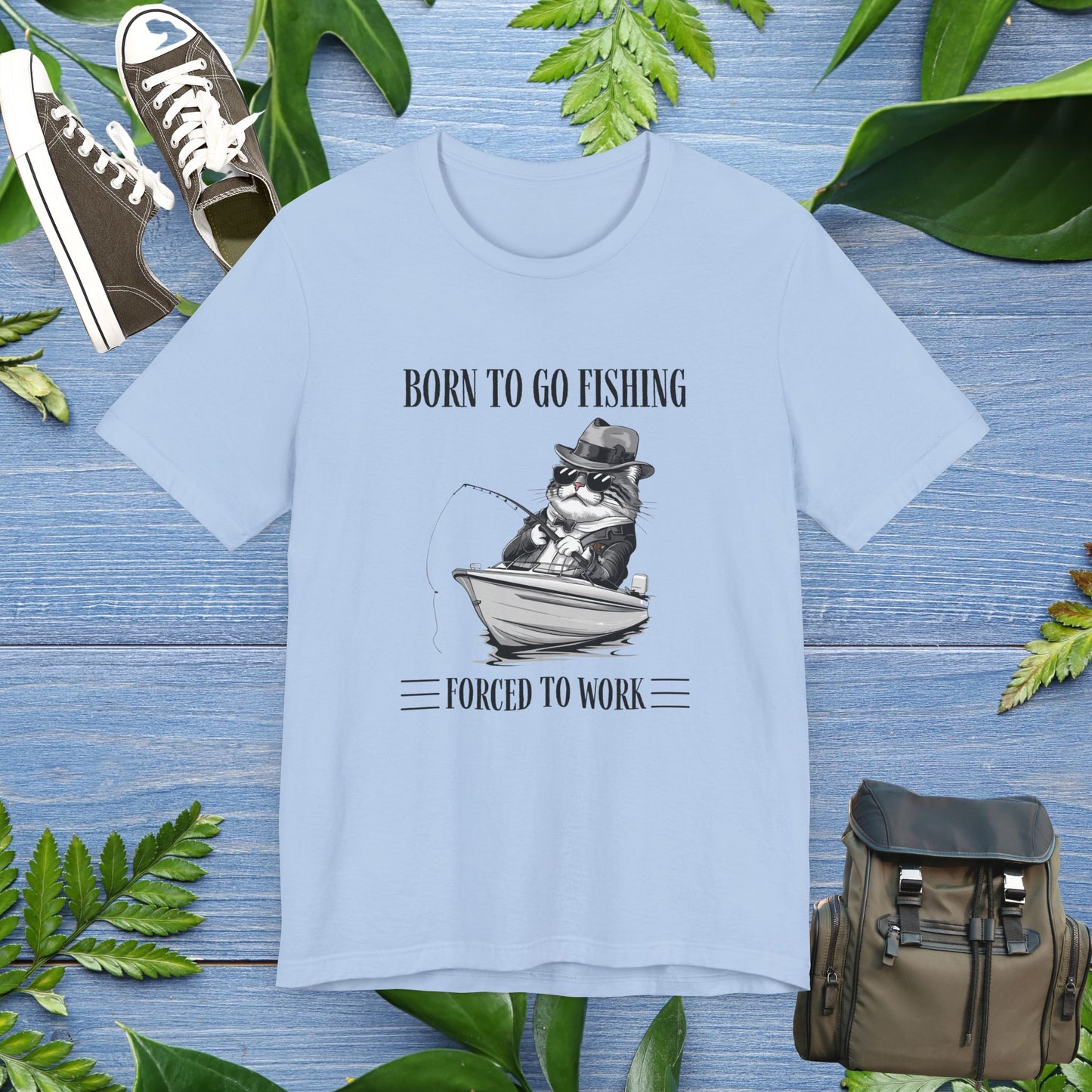 Born To Go Fishing T-Shirt, Cat Lover Fishing Lover T-Shirt - furevermama