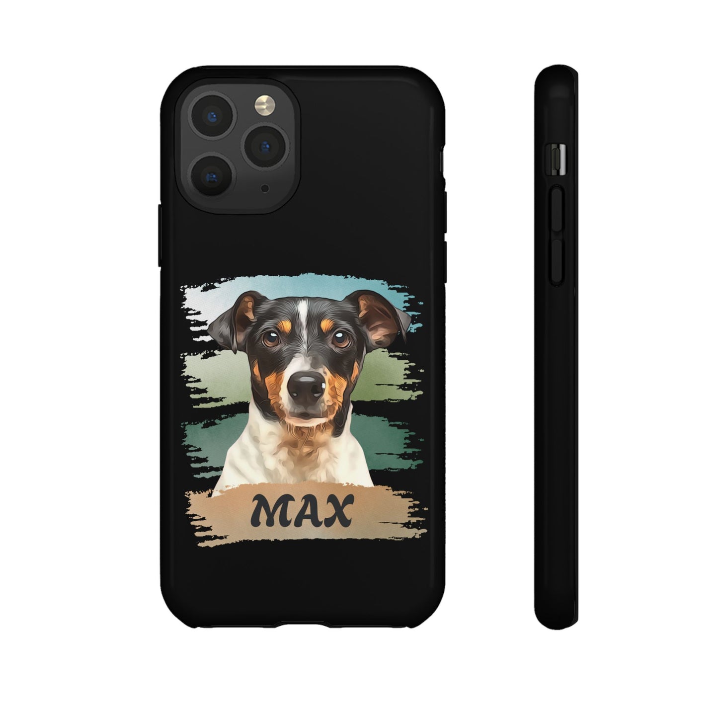 Custom Pet Portrait Phone Case, Green Brush Edition - furevermama