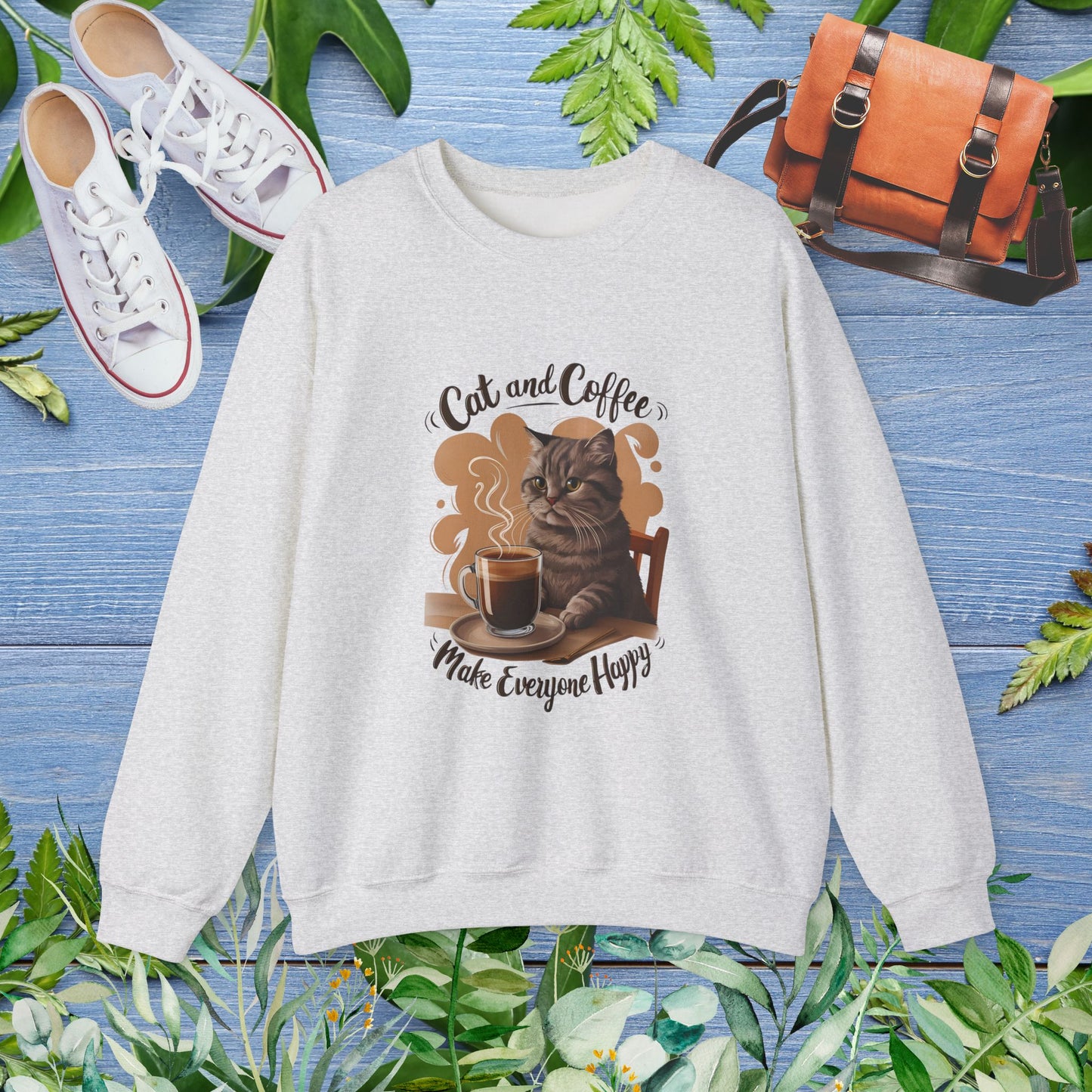 Cat and Coffee Sweatshirt - furevermama
