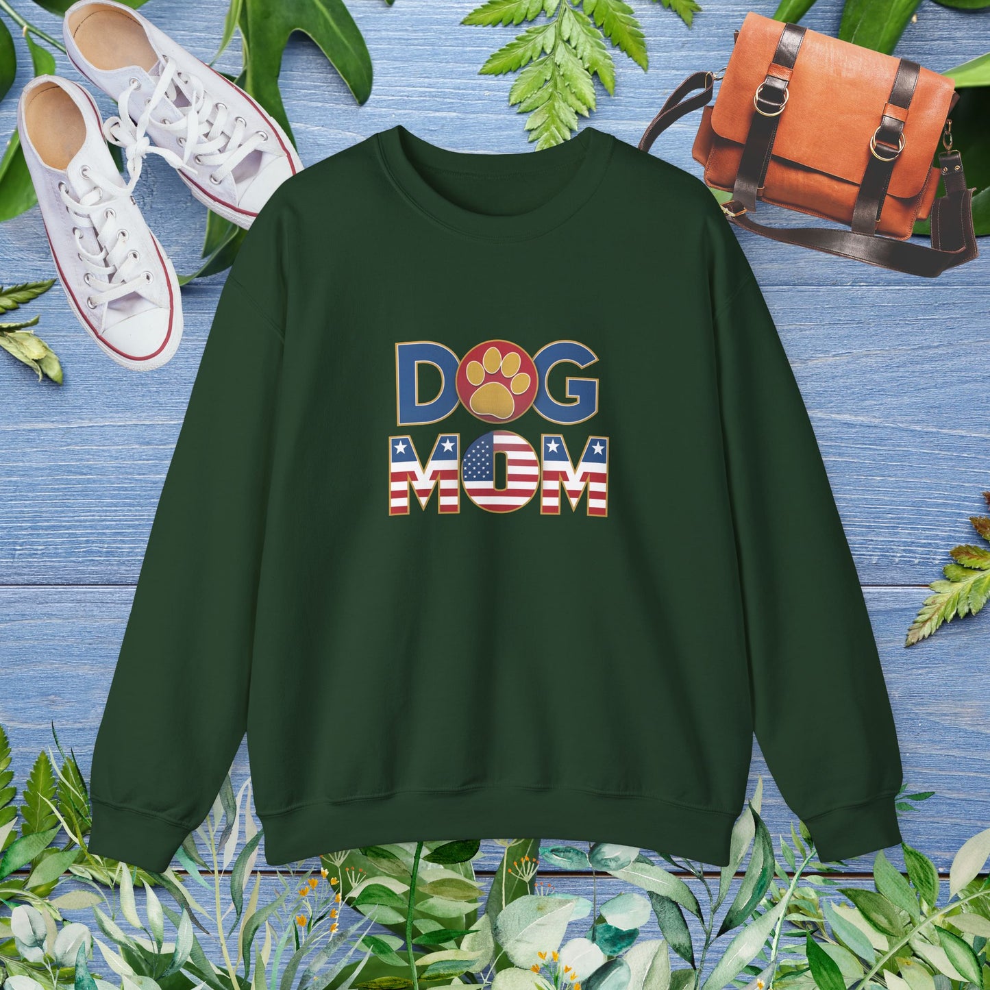 USA Patriotic Dog Mom Sweatshirt - furevermama
