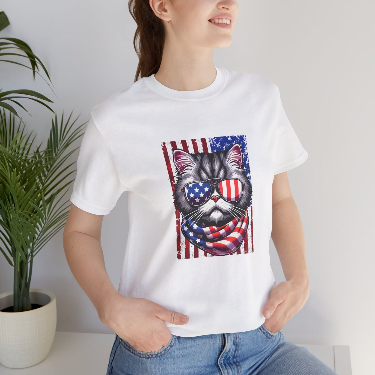 Patriotic Cat Unisex T-Shirt - furevermama
