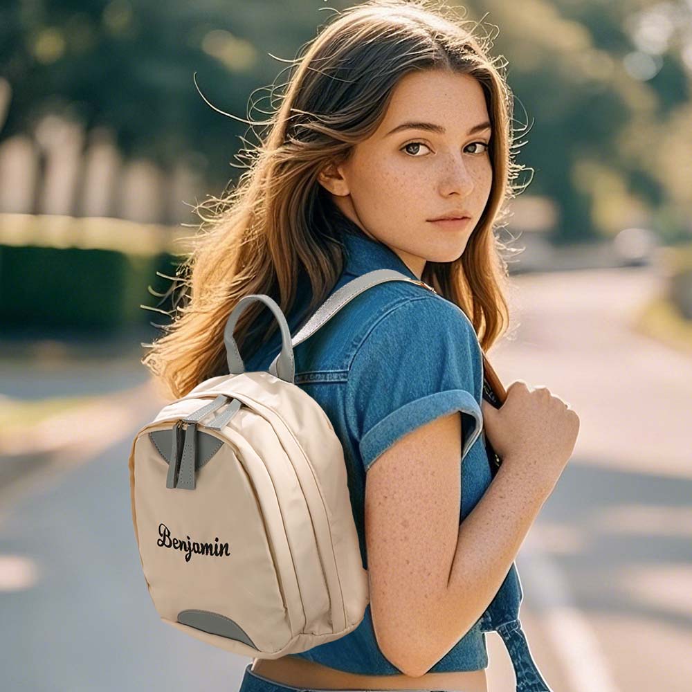 Custom Mini Backpack With Name Embroidery