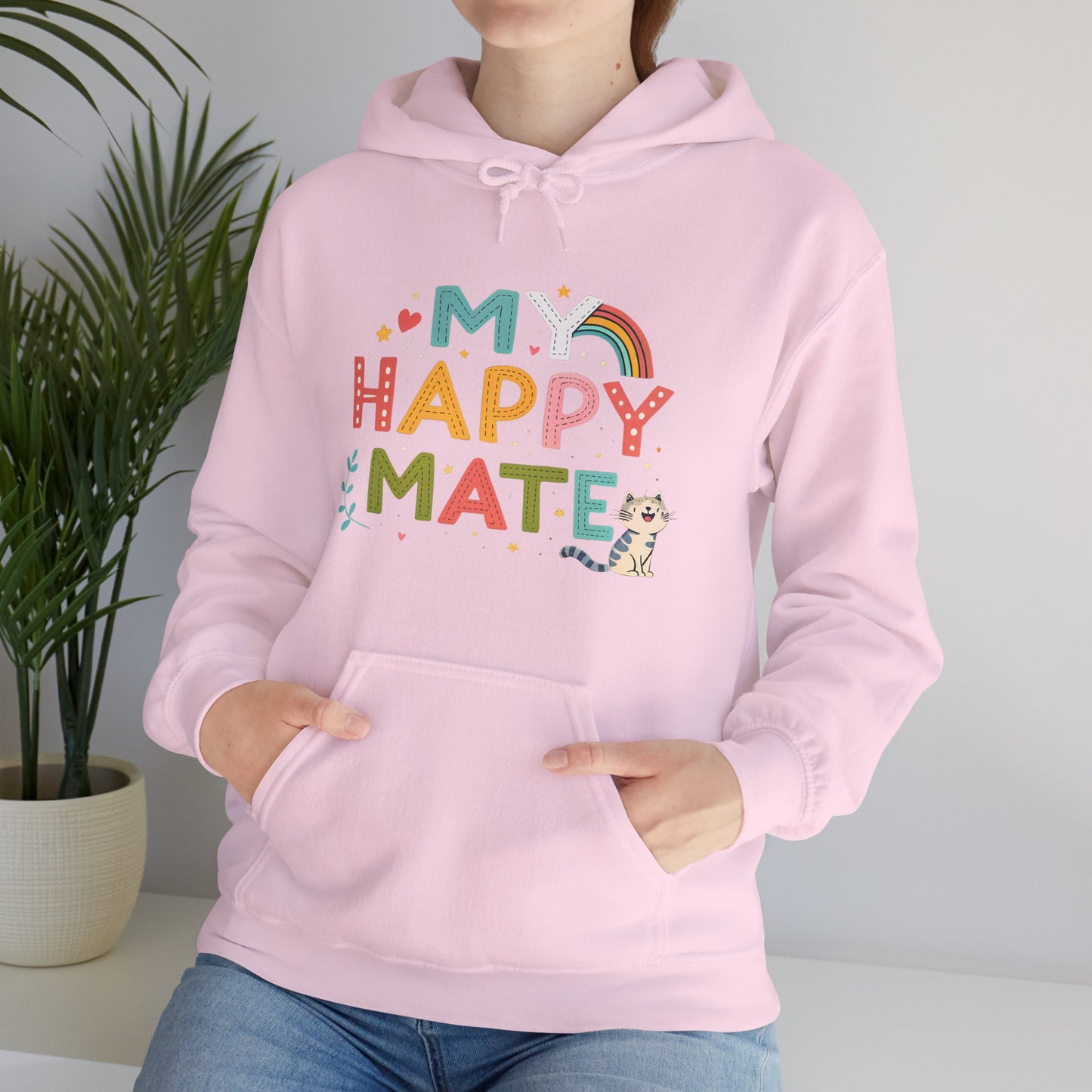 My Happy Mate Cat Graphic Hoodie - furevermama