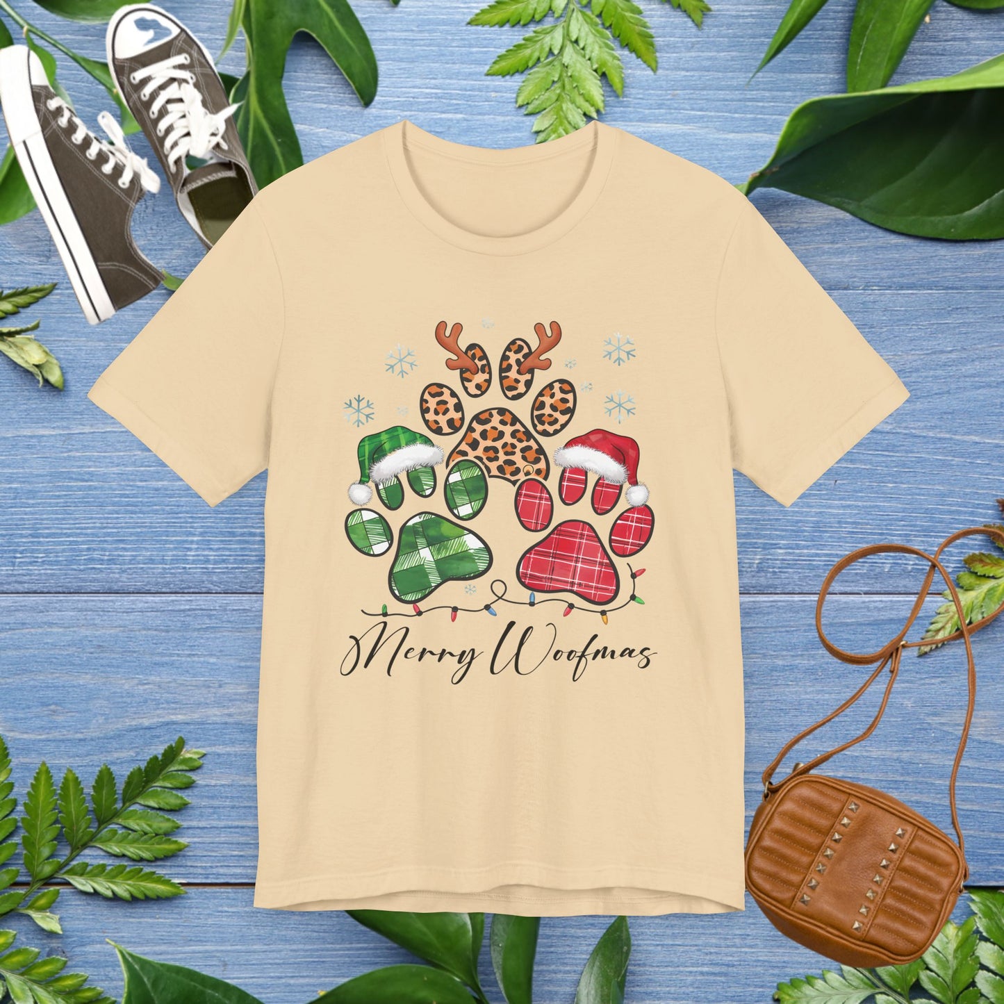 Merry Woofmas, Paw Jersey T-Shirt - furevermama