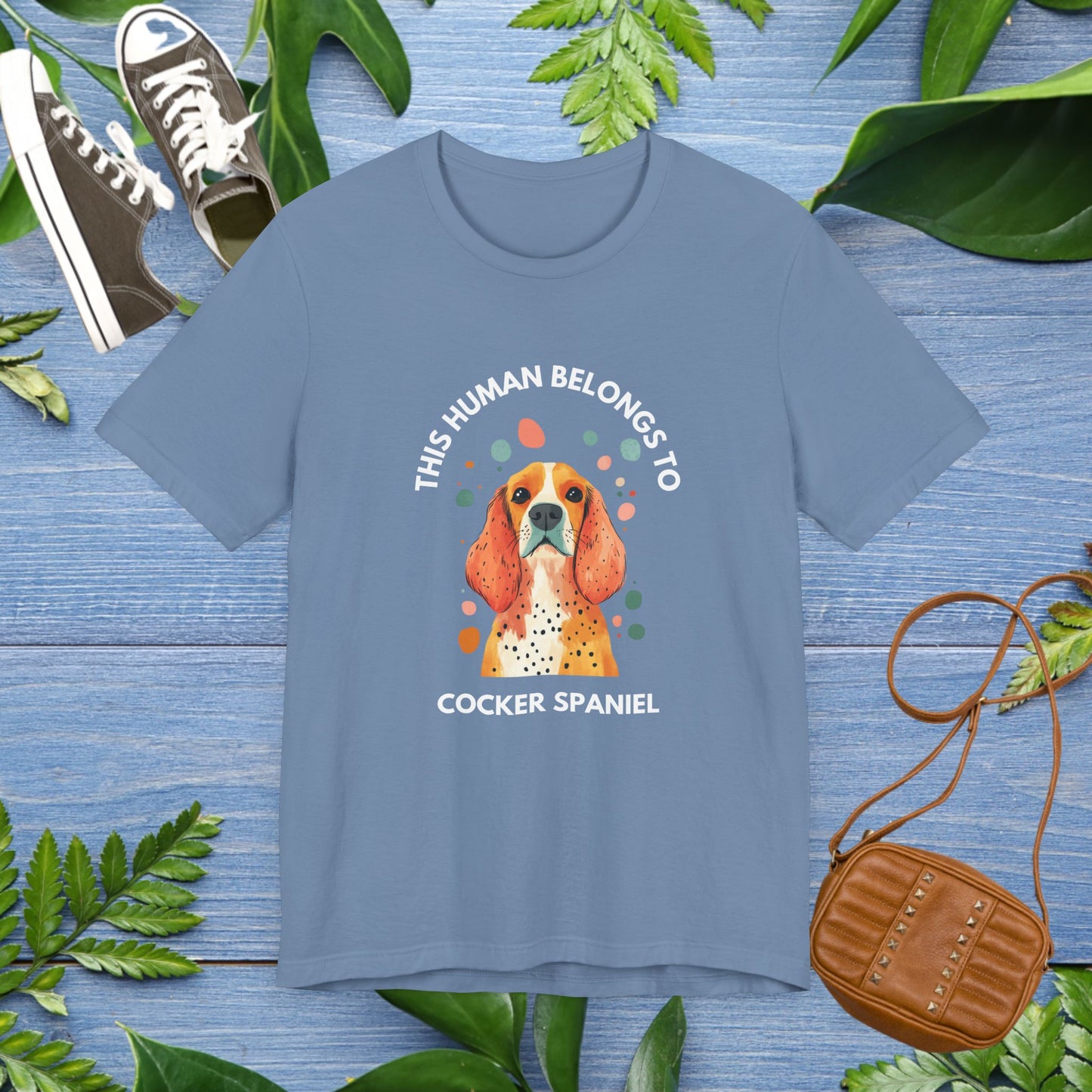 This Human Belongs To Cocker Spaniel Unisex T-Shirt - furevermama
