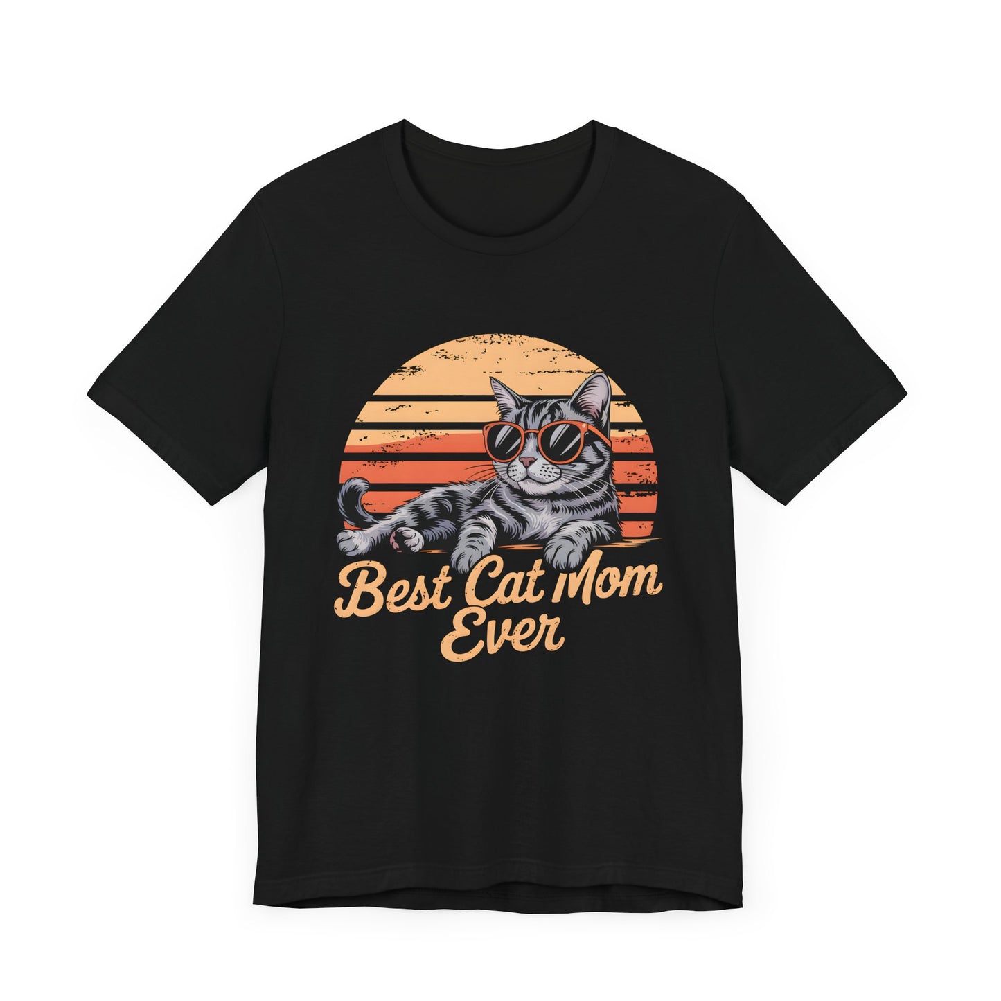 Best Cat Mom Ever Unisex Jersey Tee - Cute Cat Graphic T-Shirt
