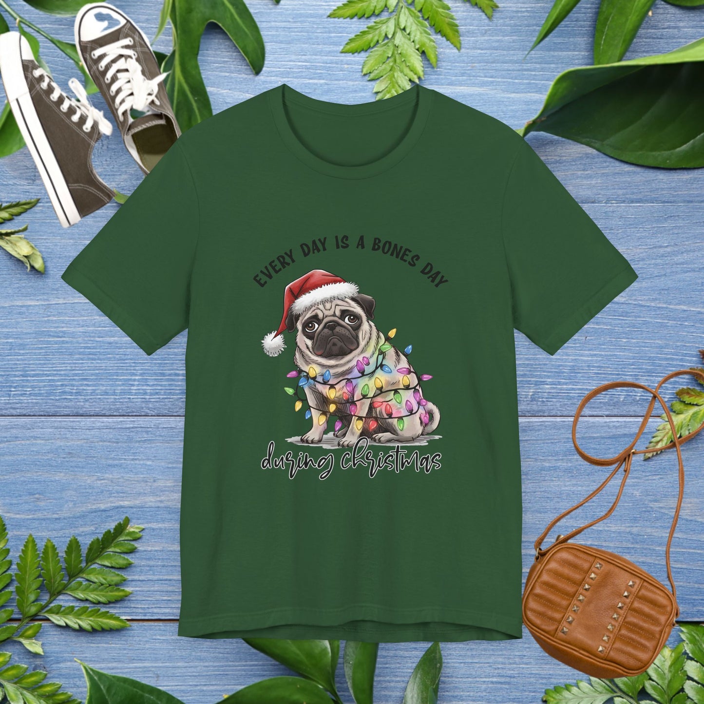 Everyday Is Bones Day During Christmas, Bulldog Unisex T-Shirt - furevermama
