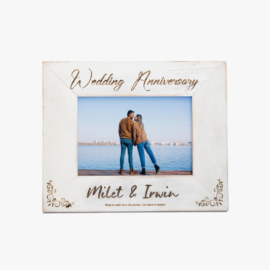 Custom Wooden Photo Frame - Custom Headline and Name - furevermama