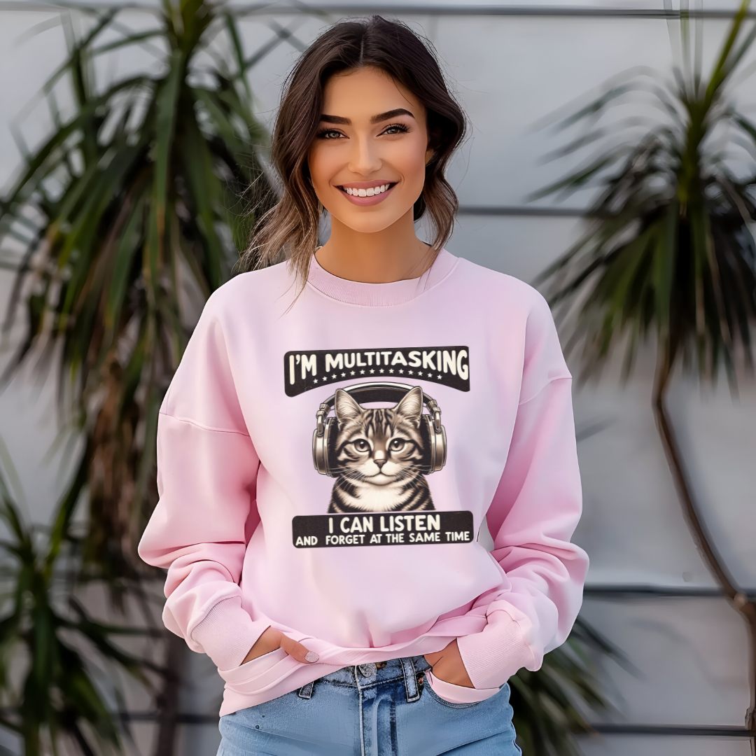 Multitasking Cat Unisex Sweatshirt - furevermama