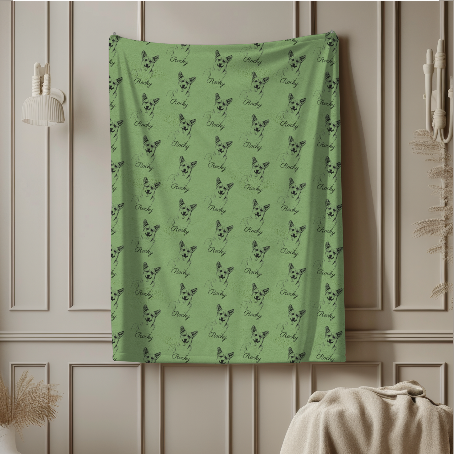 Custom Pet Sketch Velveteen Plush Blanket - furevermama