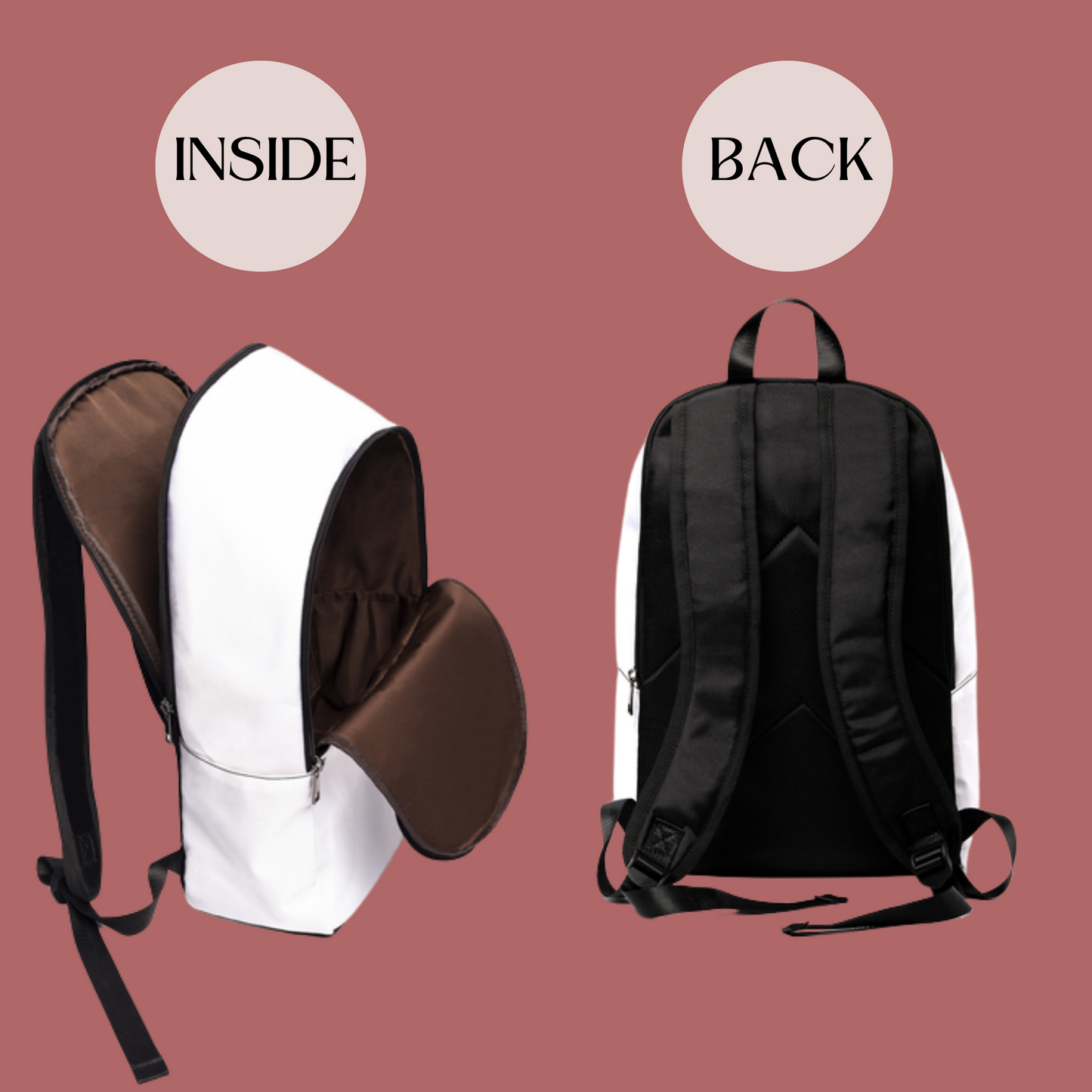 Backpack with Custom Pet Sketch and Check Pattern Design - furevermama
