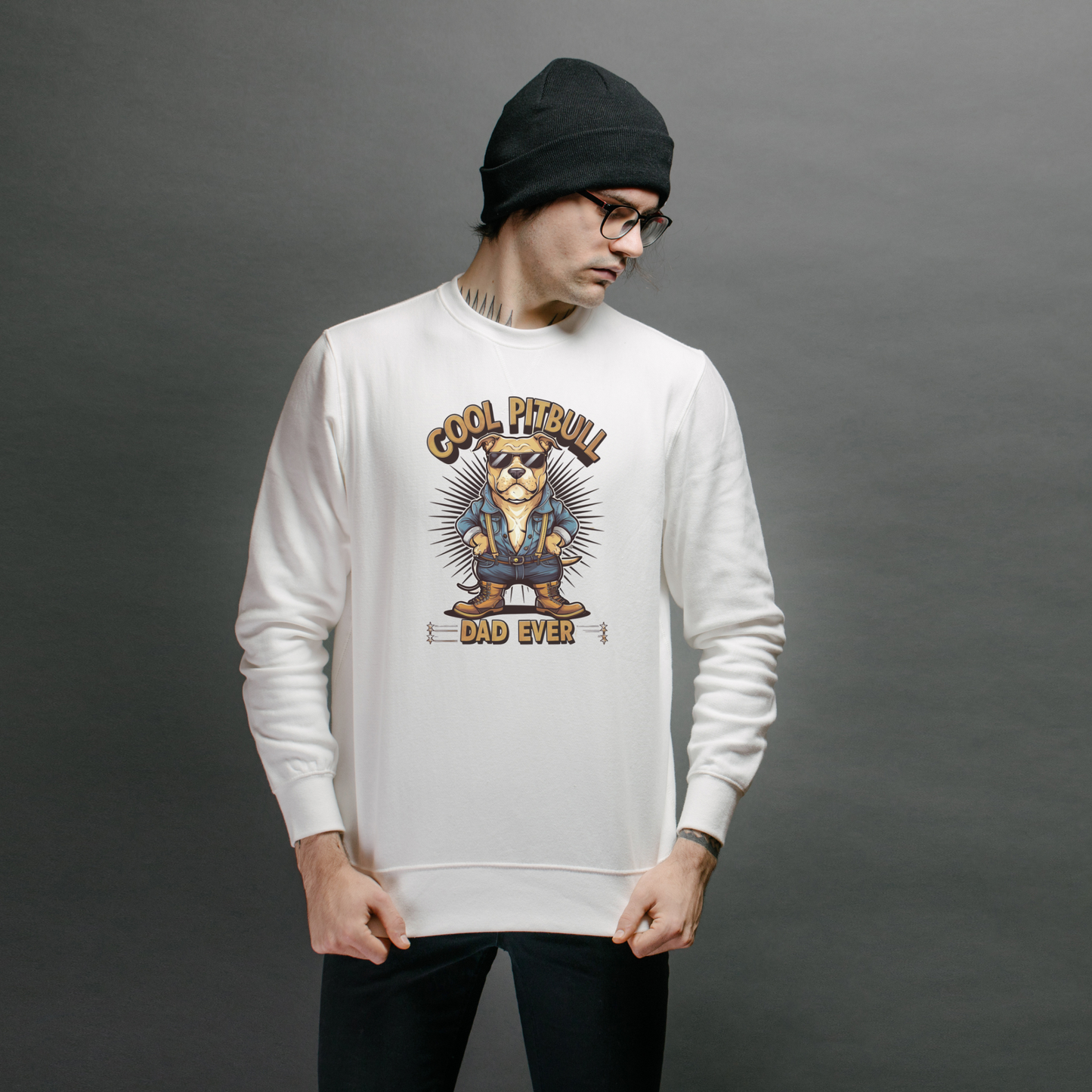 Cool Pitbull Dad Sweatshirt - furevermama